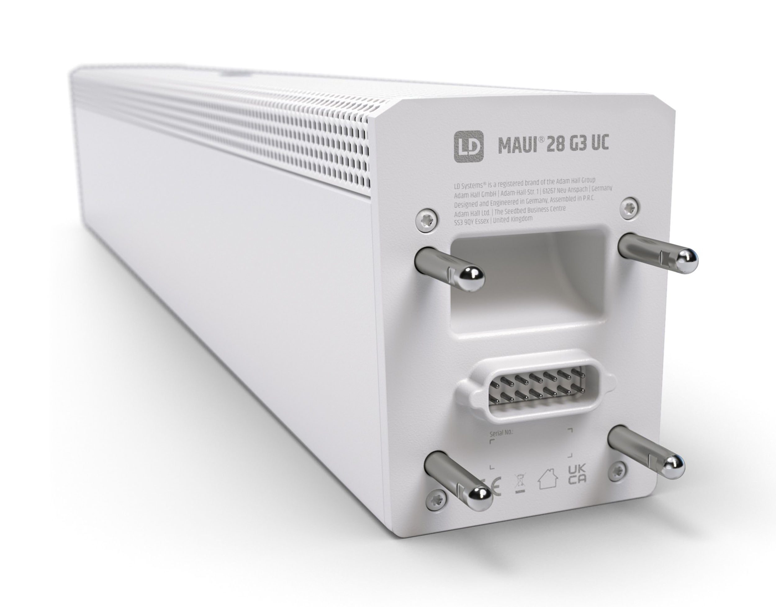 LD System MAUI 28 G3 MIX White, Compact Cardioid Column PA System with Digital Mixer by LD Systems