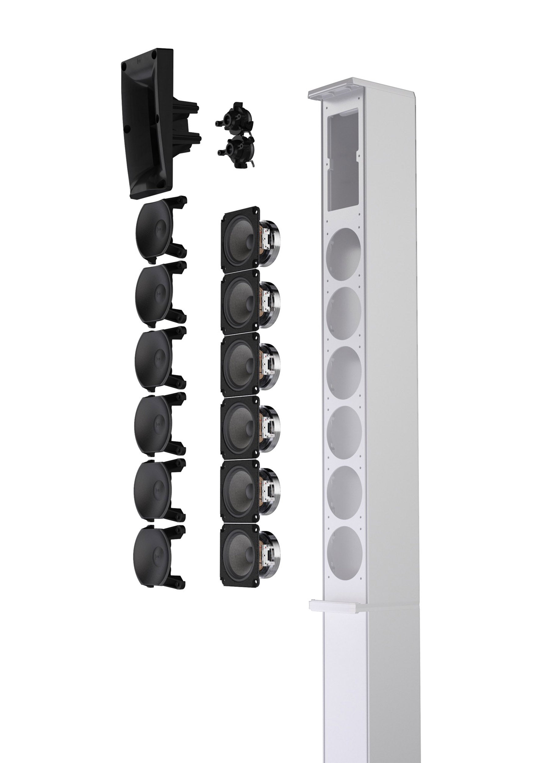 LD System MAUI 11 G3 MIX White, Portable Cardioid Column PA System with Digital Mixer by LD Systems