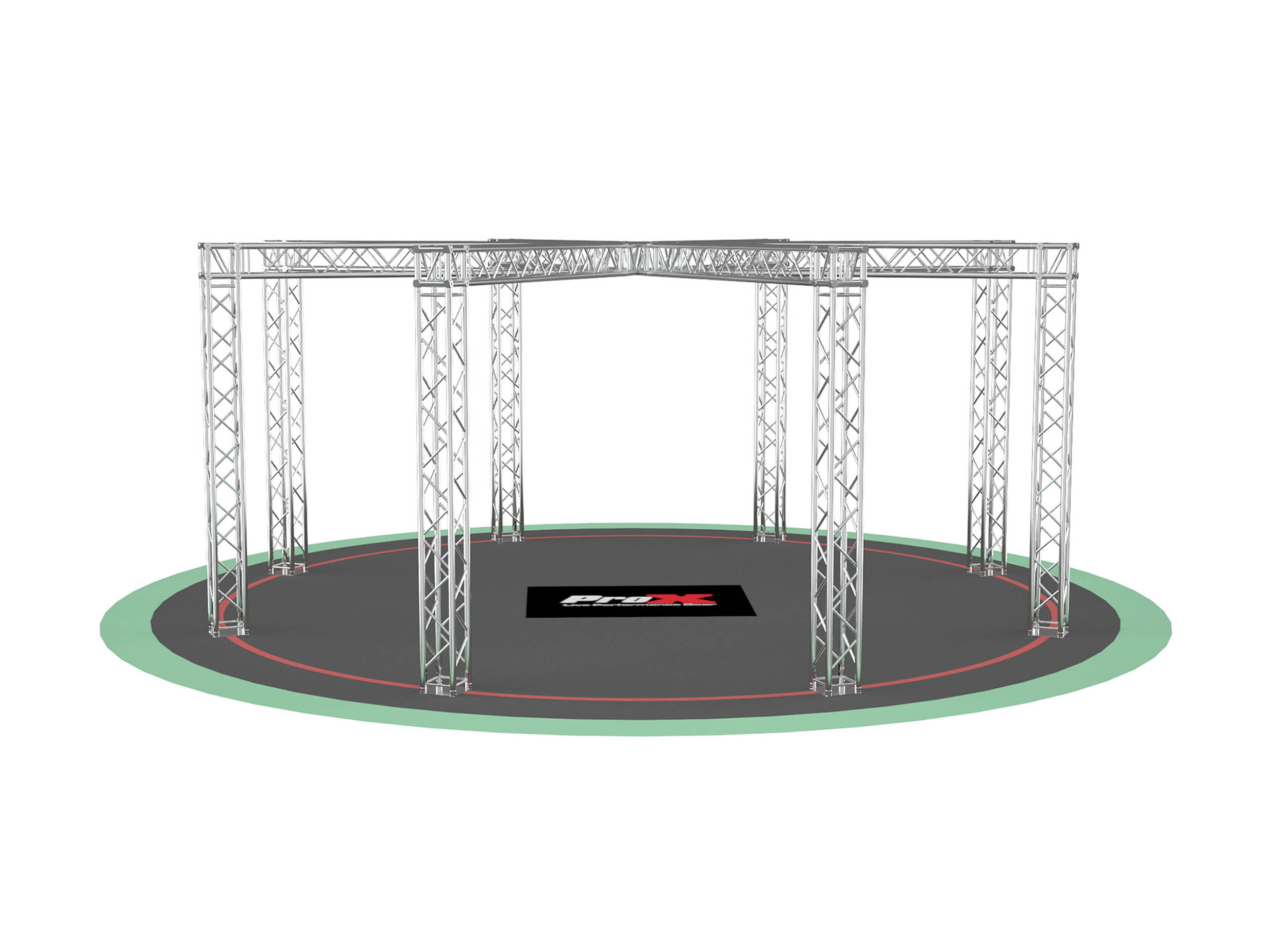 ProX XTP-10W9ES22, DJ PackageF34 Spider Trade Show Display Booth Truss System - 9 x 22 Ft. by ProX Cases