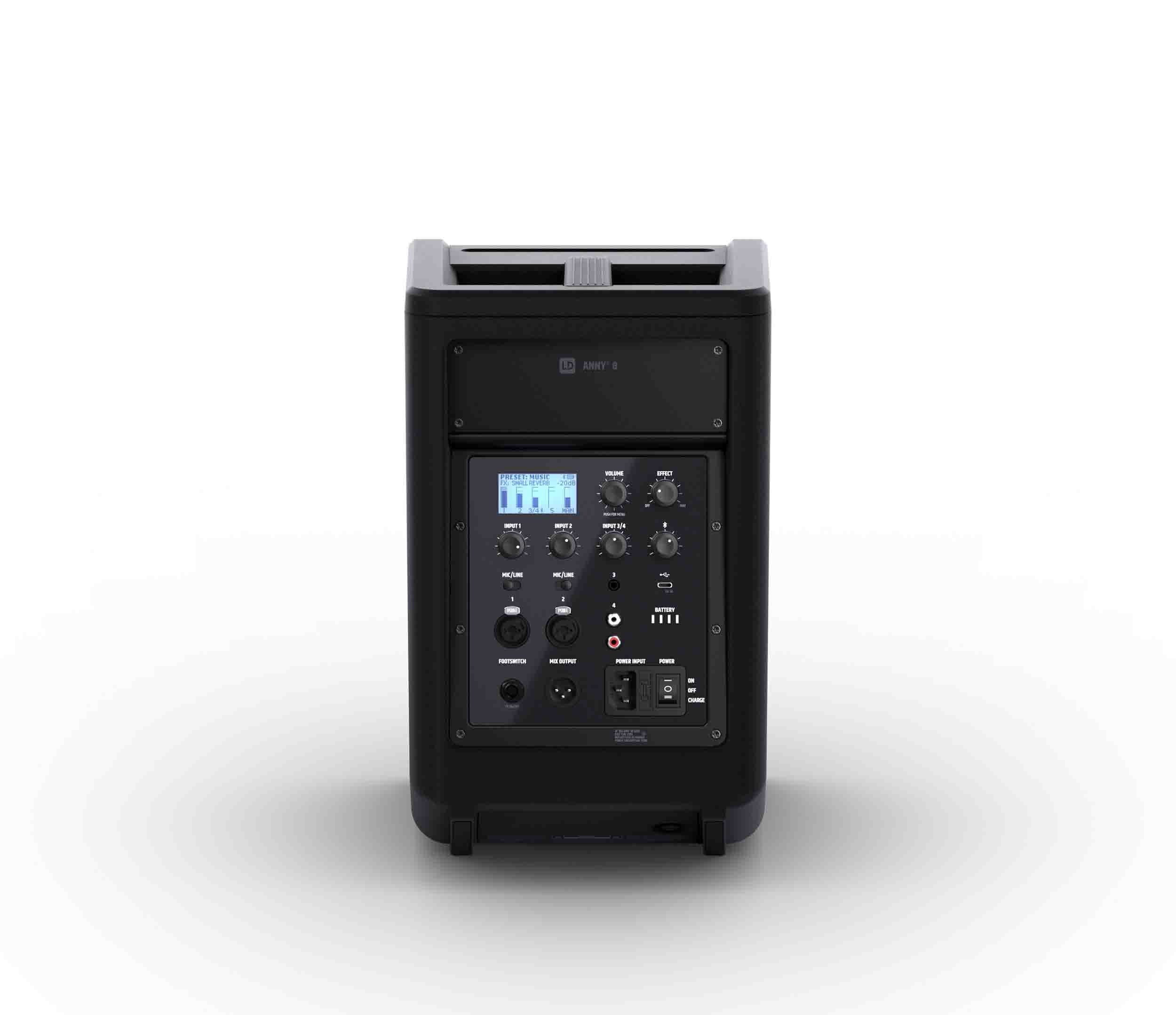 LD Systems LDS-ANNY8(US) Portable Battery-Powered Bluetooth PA Loudspeaker with Mixer - Black by LD Systems
