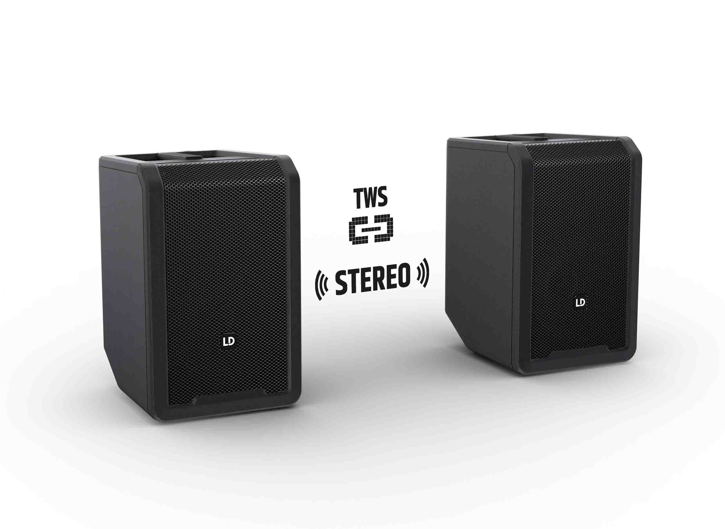 LD Systems LDS-ANNY8(US) Portable Battery-Powered Bluetooth PA Loudspeaker with Mixer - Black by LD Systems