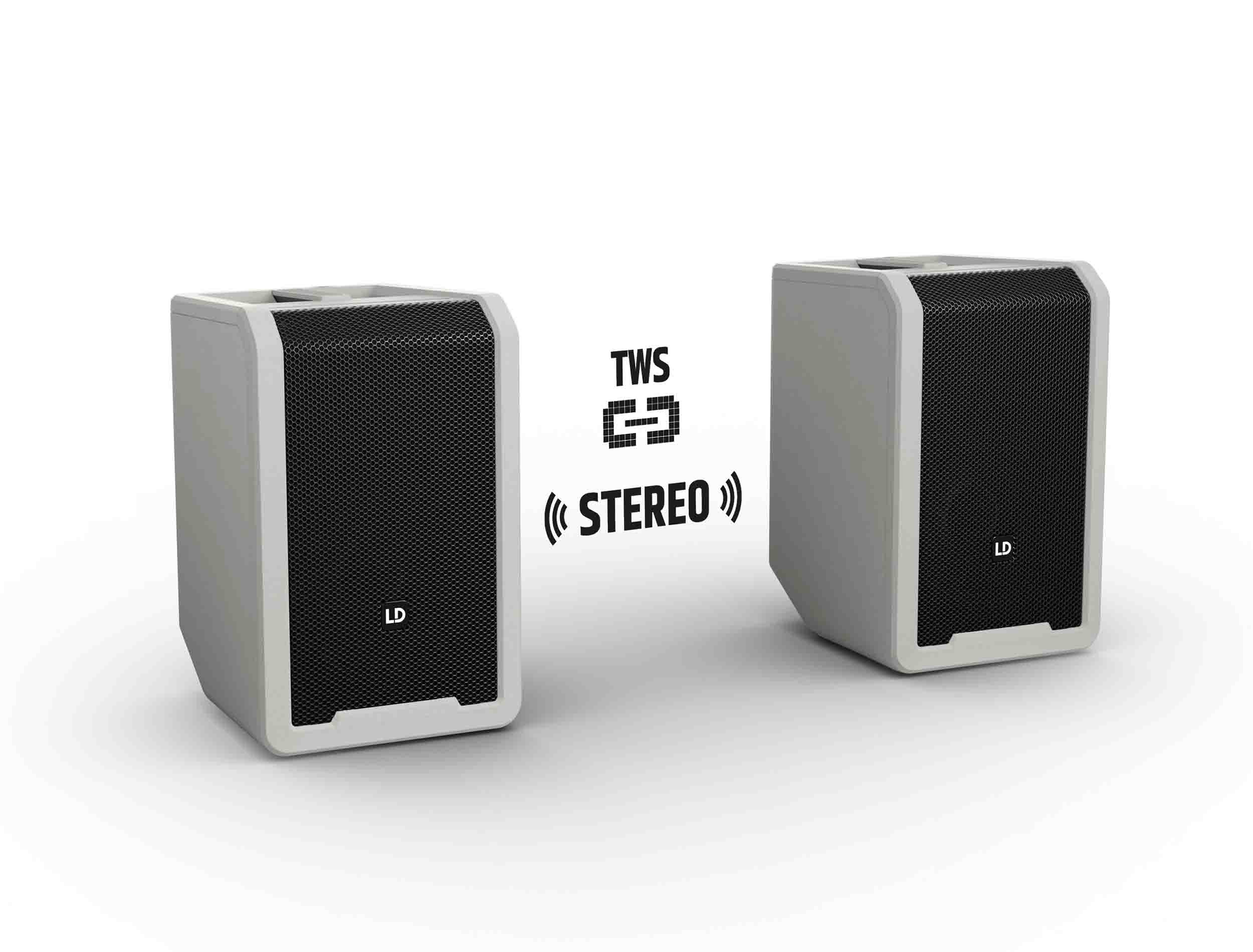 LD Systems LDS-ANNY8G(US) Portable Battery-Powered Bluetooth PA Loudspeaker with Mixer - Urban Grey by LD Systems