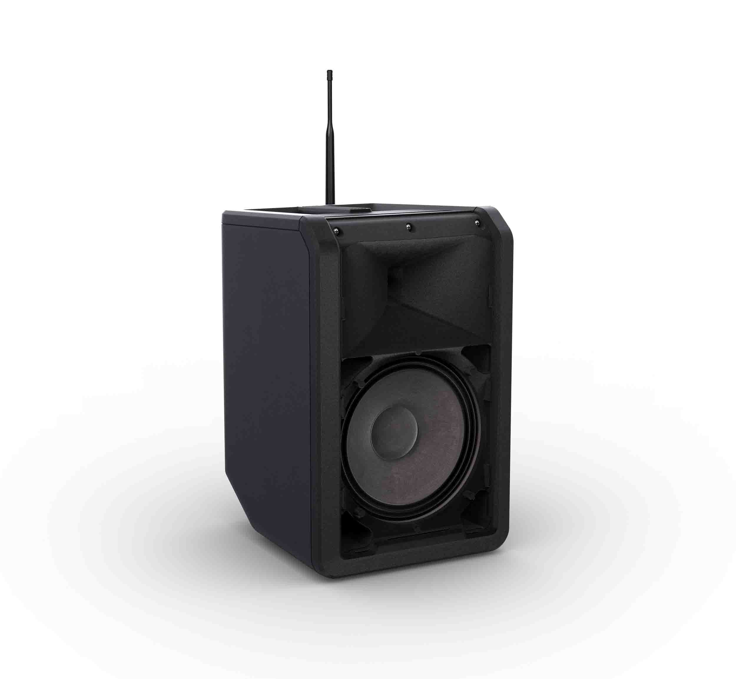 LD Systems LDS-ANNY8BPHB47(US) Portable Battery-Powered Bluetooth PA Loudspeaker with Mixer and 1x Headset Microphone - Stage Black by LD Systems