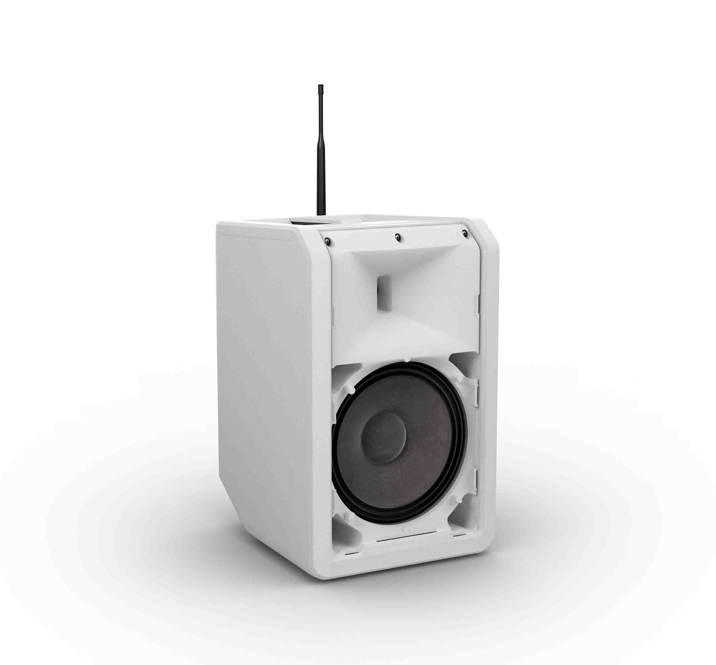 LD Systems LDS-ANNY8WBPHB47(US) Portable Battery-Powered Bluetooth PA Loudspeaker with Mixer and 1x Headset Microphone - Pure White by LD Systems