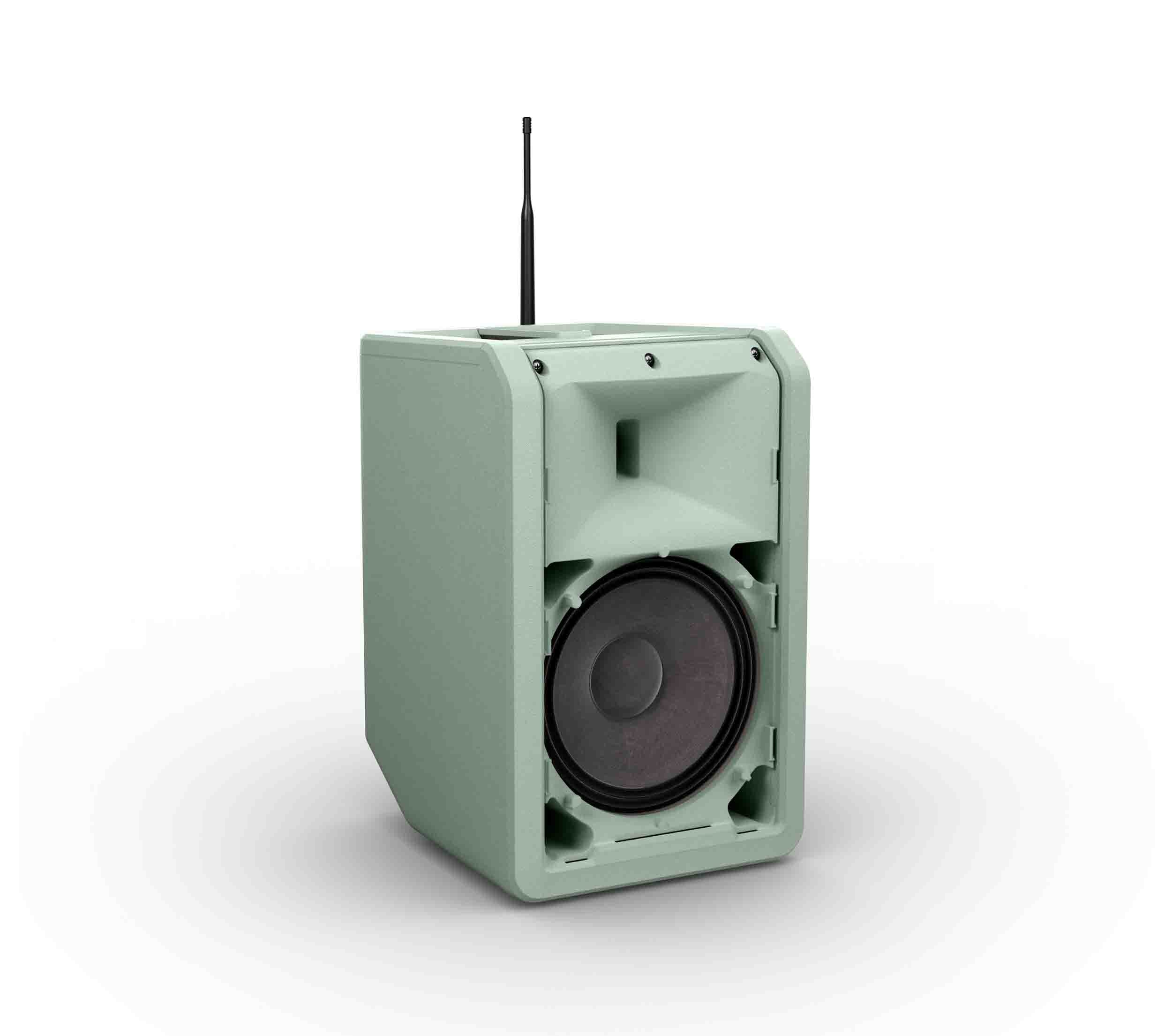LD Systems LDS-ANNY8GNBPHB47(US) Portable Battery-Powered Bluetooth PA Loudspeaker with Mixer and 1x Headset Microphone - Adventure Green by LD Systems