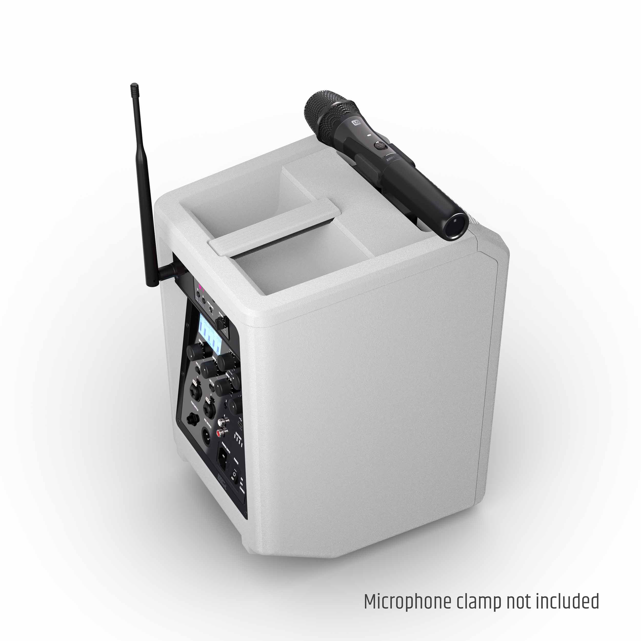 LD Systems AANNY 8 HHD B4.7 W (USA Version), Portable Battery-Powered Bluetooth PA Loudspeaker with Mixer and 1x Wireless Handheld Microphone - Pure White by LD Systems