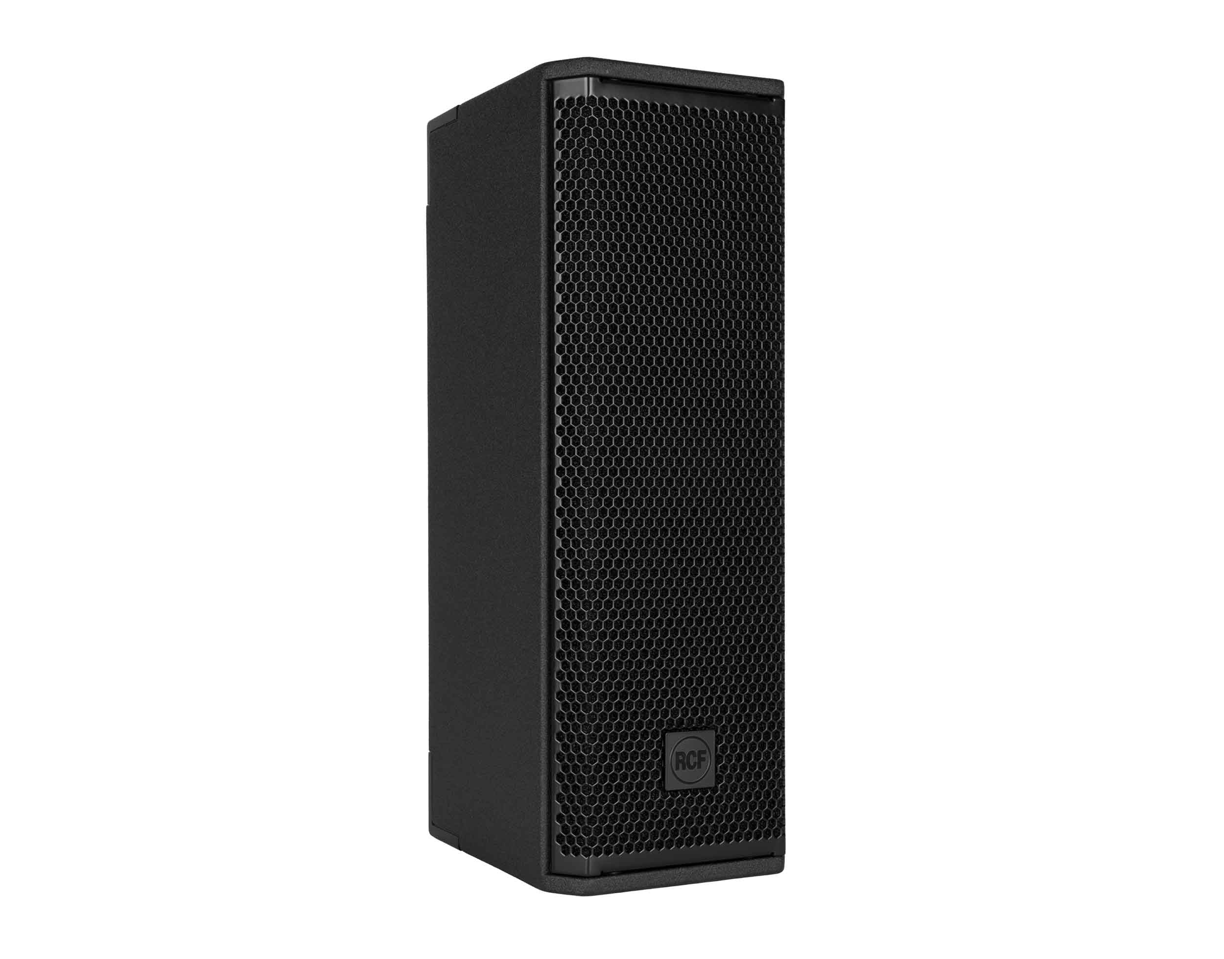 Open Box: RCF NXL14-A, Black Compact Active Dual 6-Inch 2-Way Point Source Column Speaker - 2100 Watt by RCF