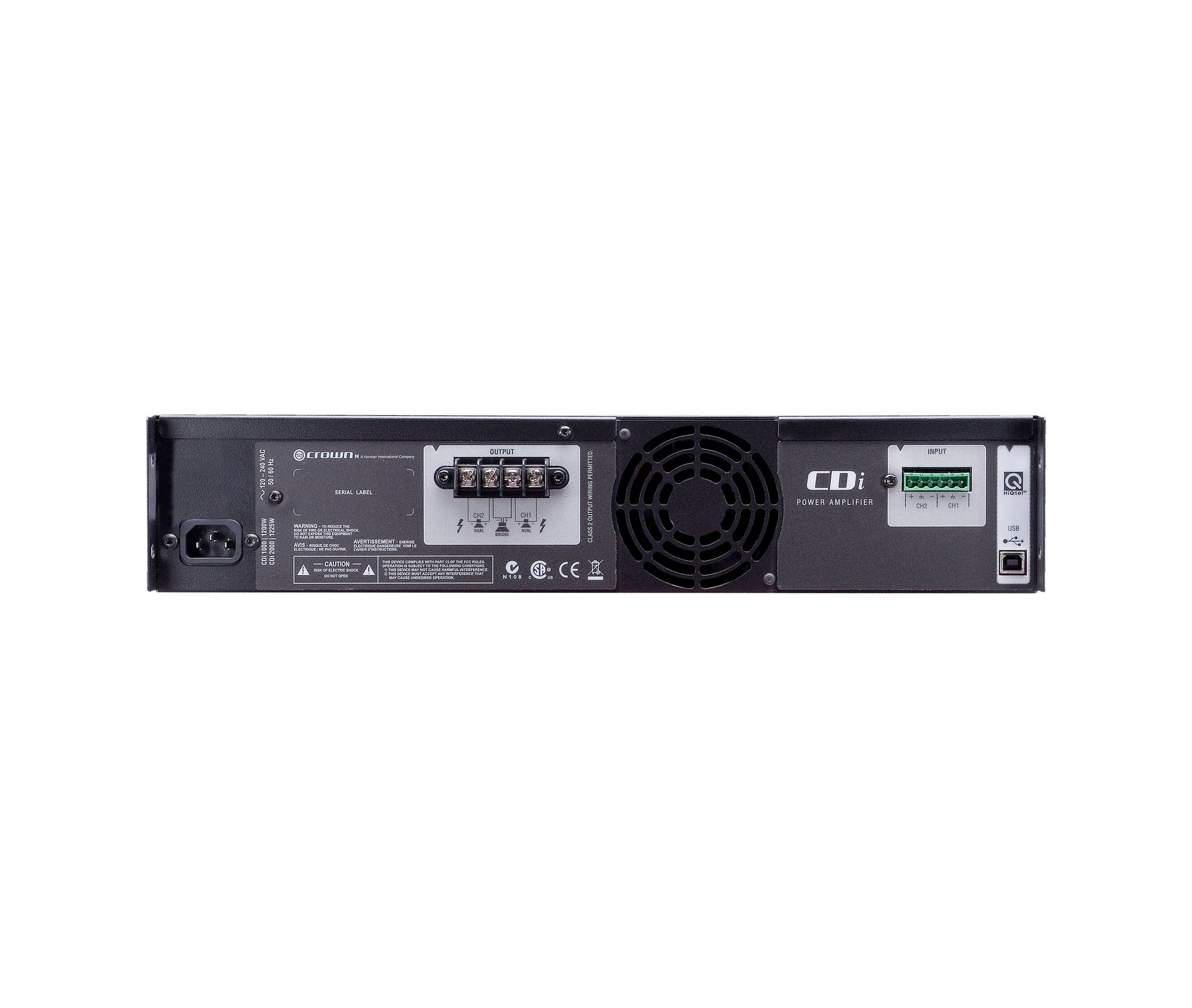 Crown CDI-2000 Two-Channel Commercial Power Amplifier - 800 Watt by Crown