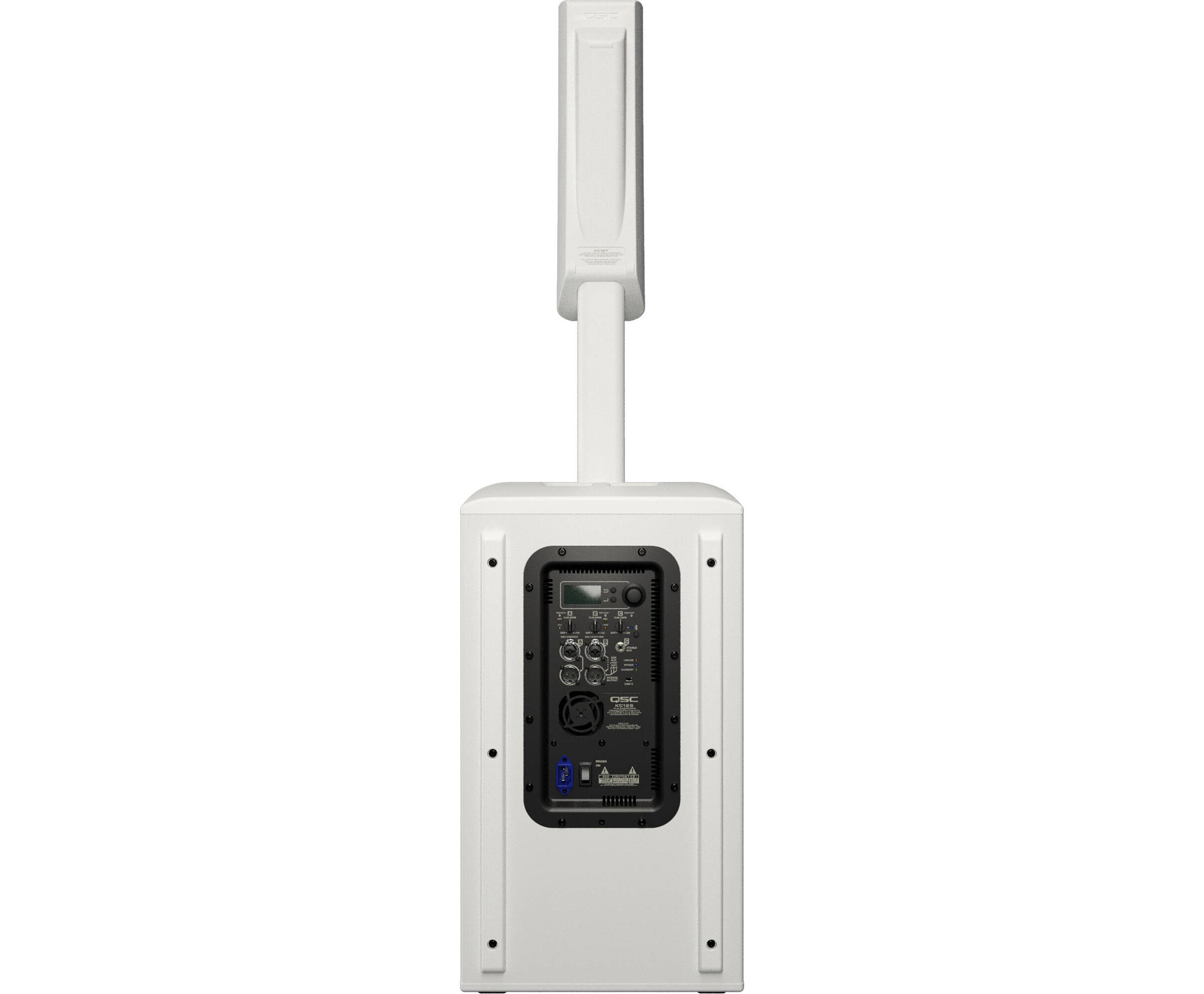 QSC KC12-WH 3000 Watt Active 3-Way Column Speaker with Bluetooth - White by QSC