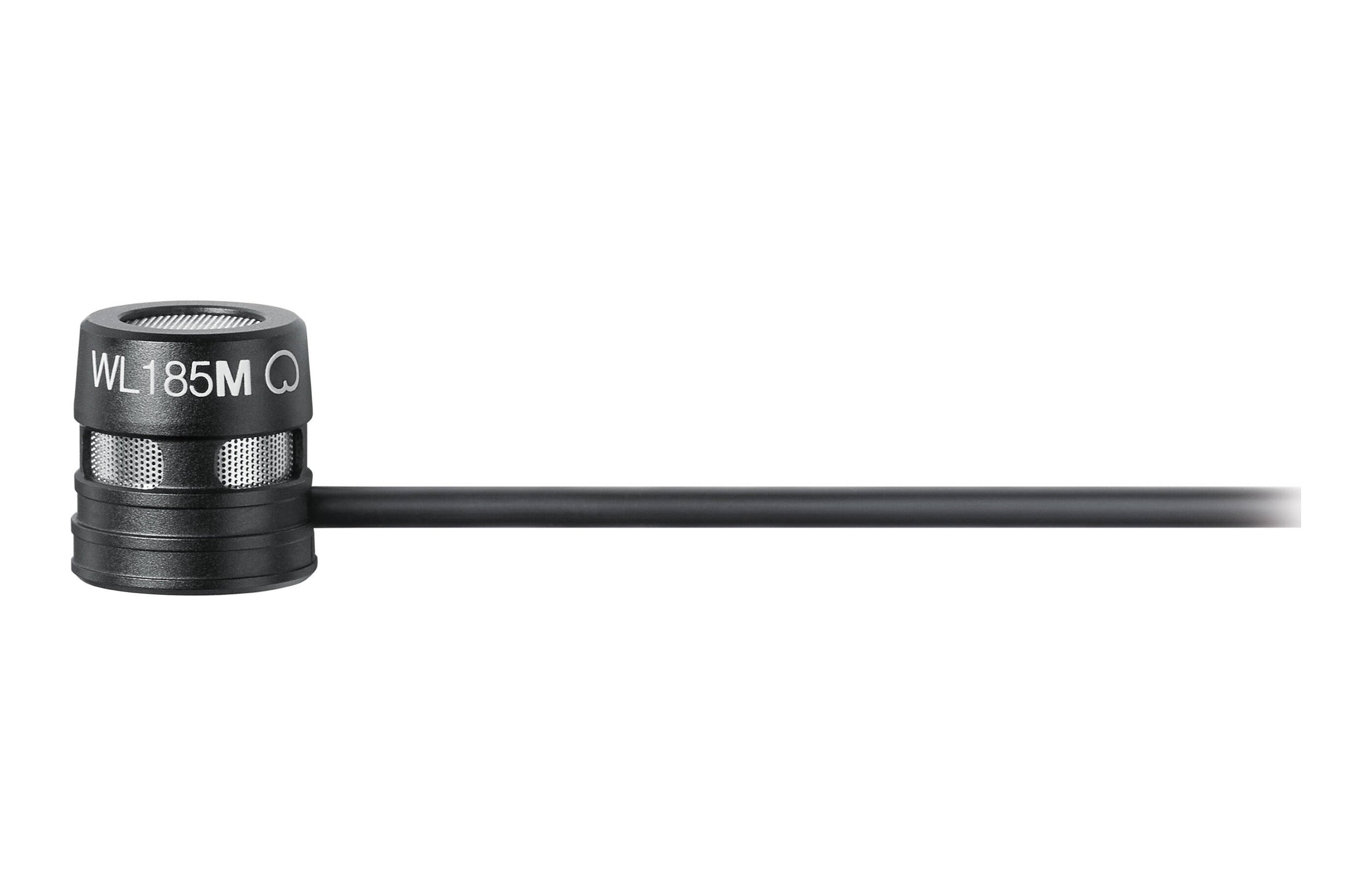 B-Stock: Shure WL185MB/C-TQG, Low-Profile Cardioid Black Lavalier Microphone - TQG (TA4F, 4-PIN MINI) by Shure