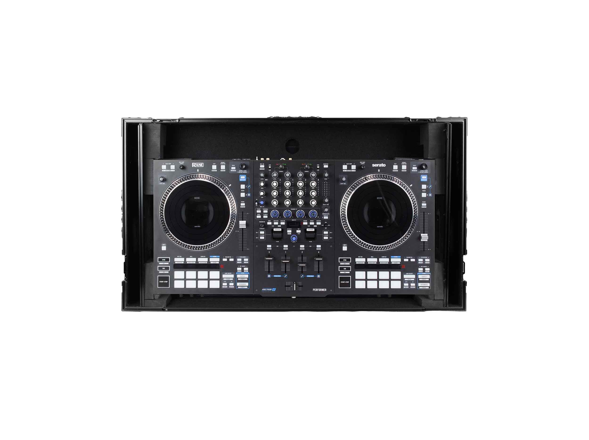 B-Stock: Odyssey FZGSPERFORMERW1BL, Black Label 1U Flight Case for RANE PERFORMER with Glide Style Laptop Platform and Wheels by Odyssey