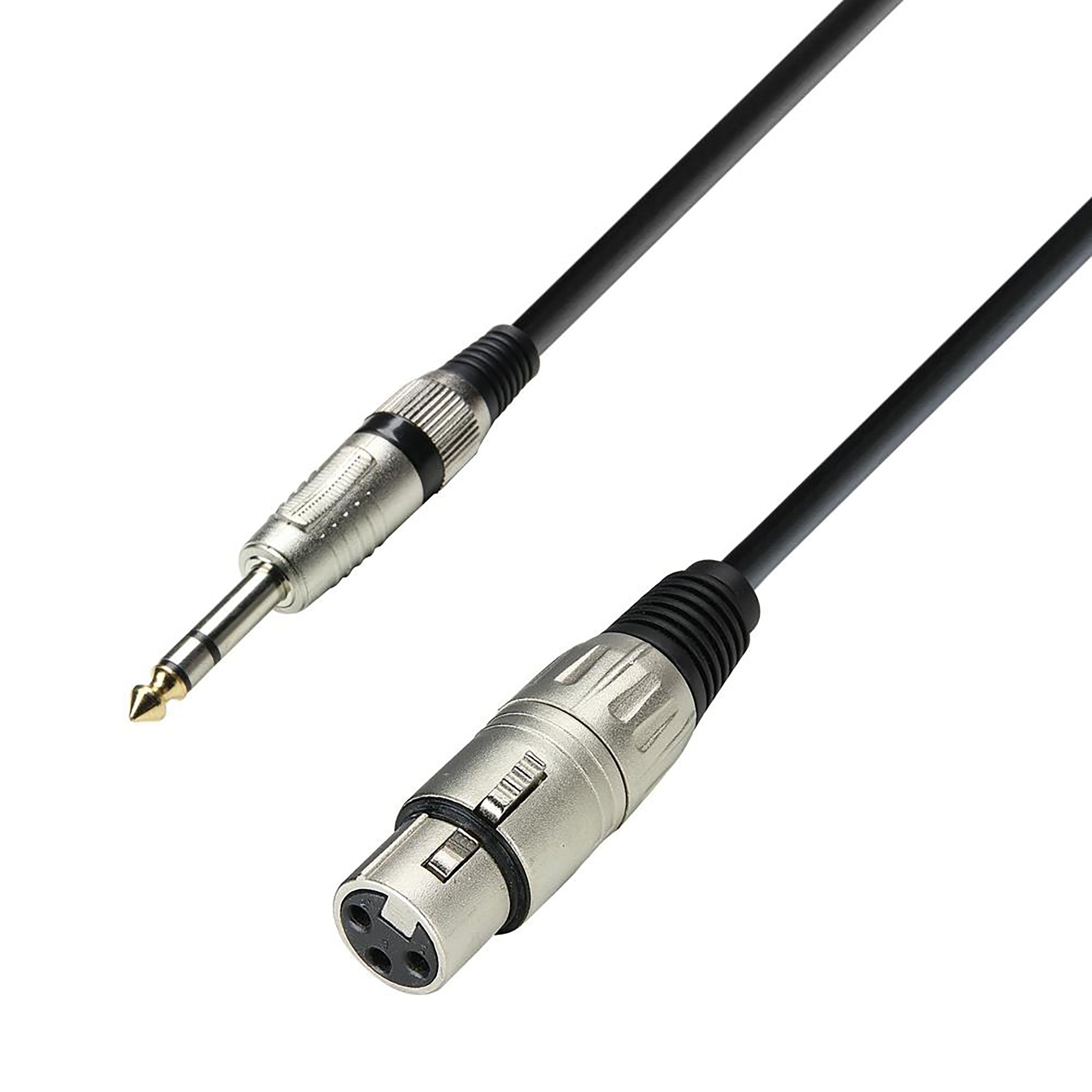 Adam Hall 3 STAR BWM 0100, XLR Female to 6.3mm TRS Microphone Cable - 1 Meter by Adam Hall