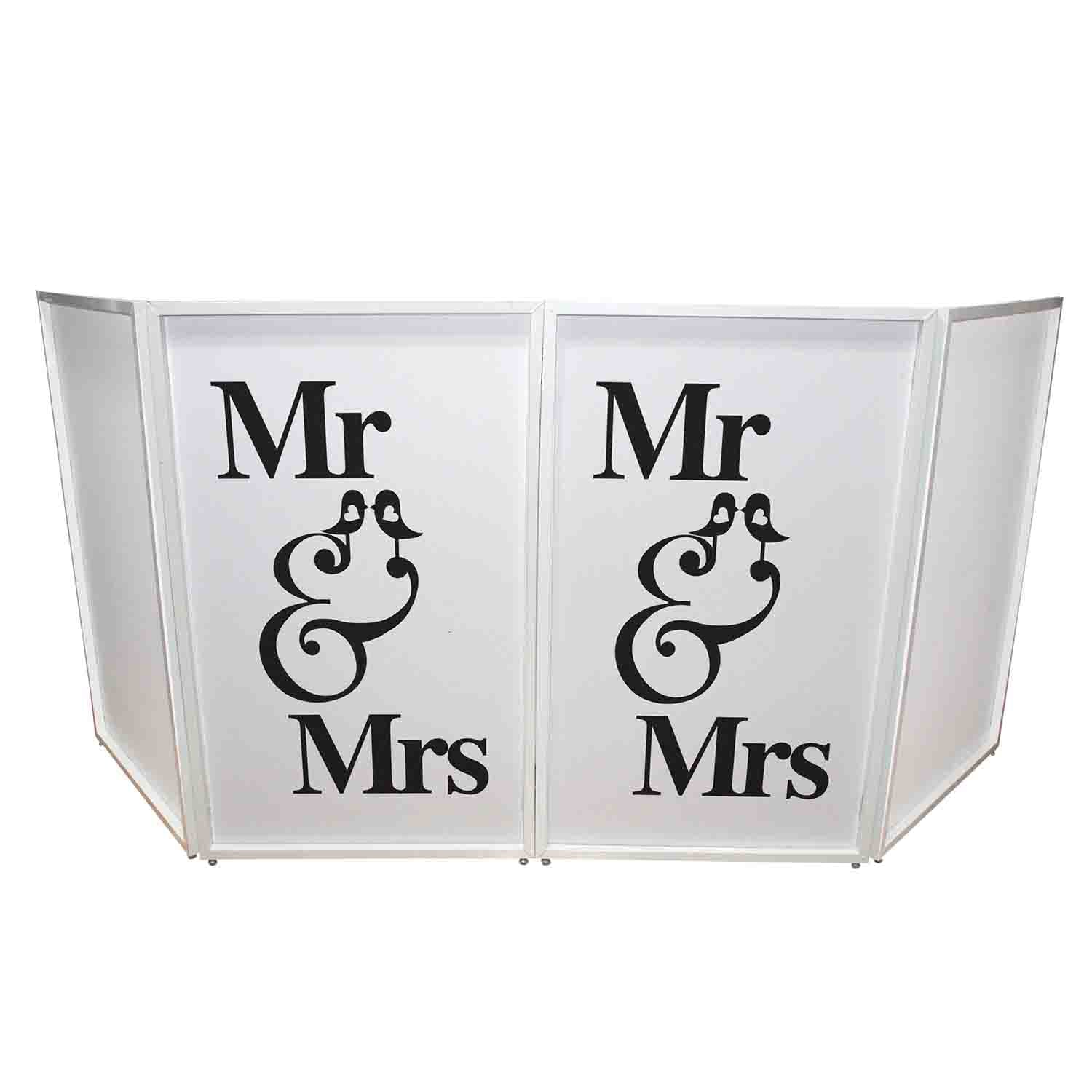 B-Stock: REPLACEMENT SCRIMS ProX XF-SMRMRS Set of Two Mr and Mrs Facade Enhancement Scrim - Black Script on White by ProX Cases