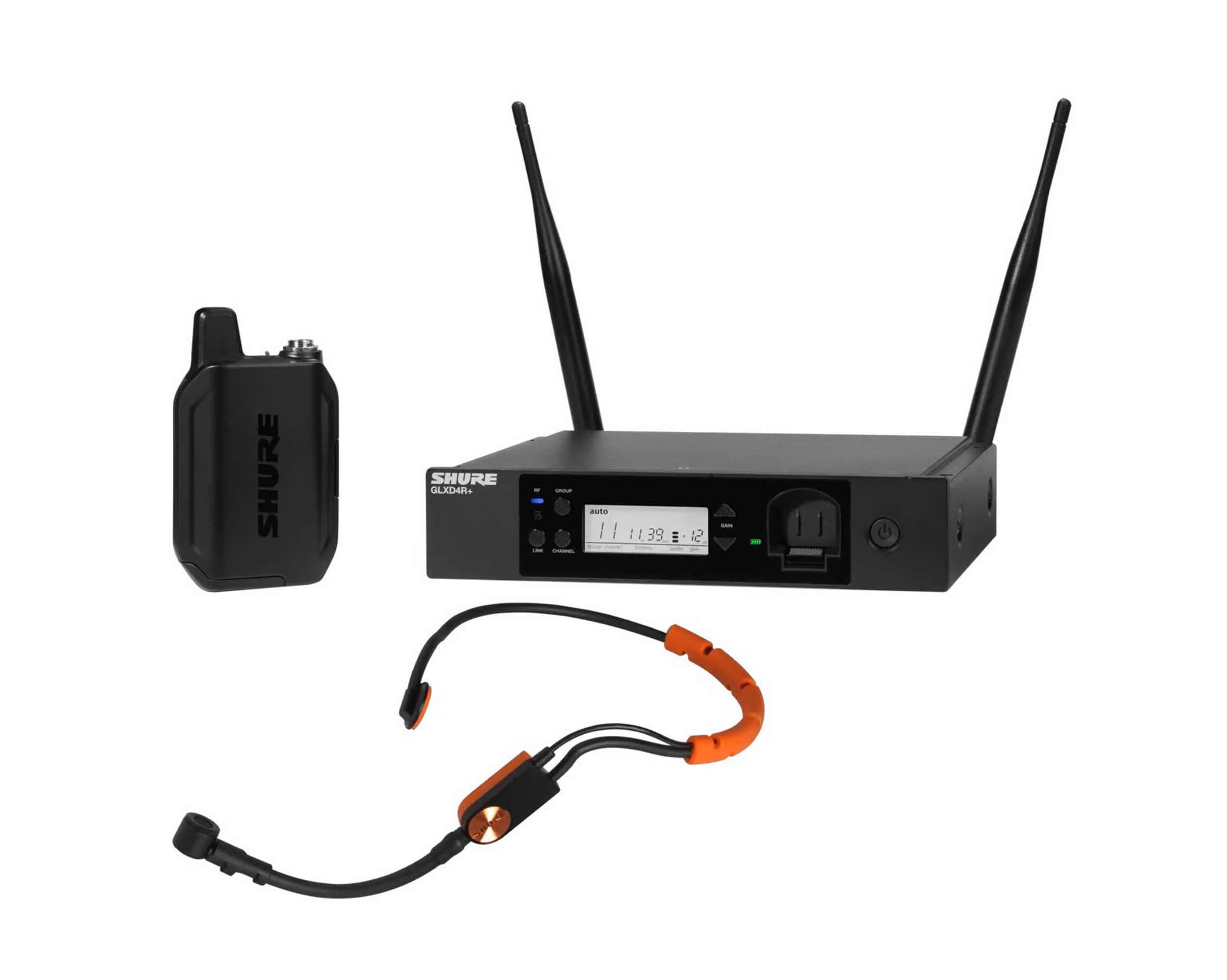 Shure GLXD14R+/SM31 Digital Wireless Rack System with SM31 Headset Microphone by Shure