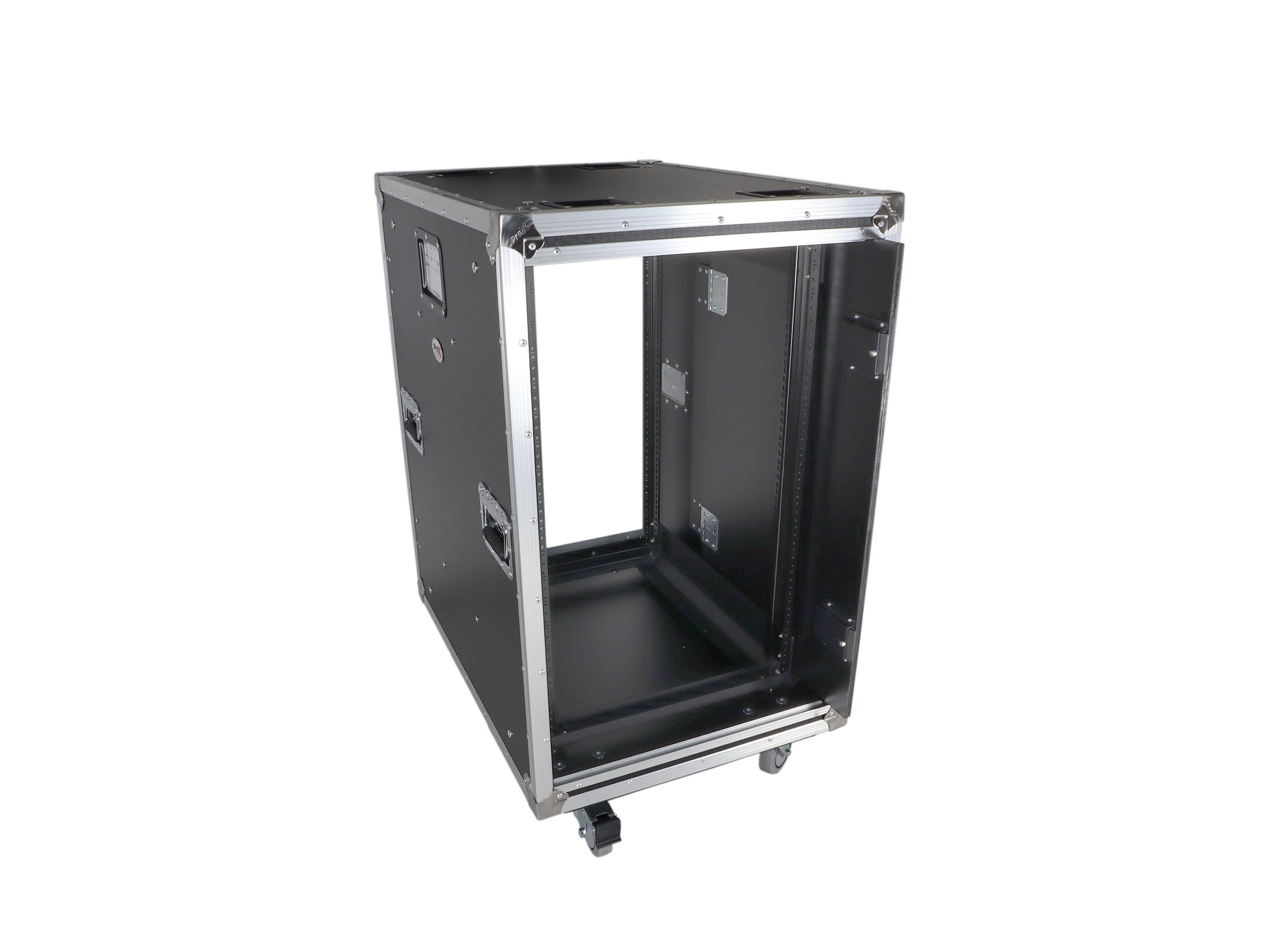 ProX XS-18USLAM24, 24-Inch Vertical Shock Mount Case with Sliding Doors and Caster Wheels - 18 Units by ProX Cases