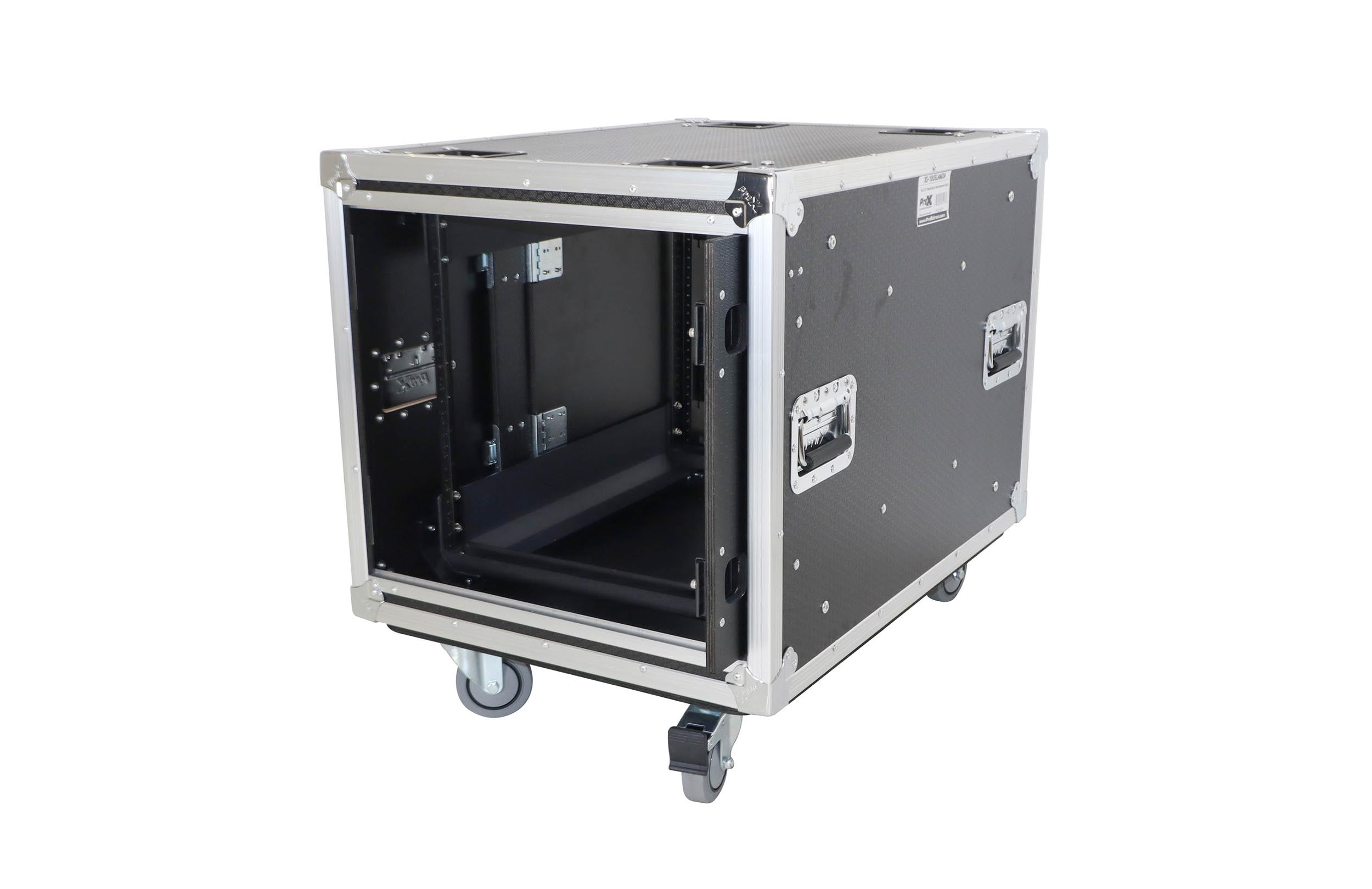 ProX XS-10USLAM24, 24-Inch Vertical Shock Mount Case with Sliding Doors and Caster Wheels - 10 Units by ProX Cases