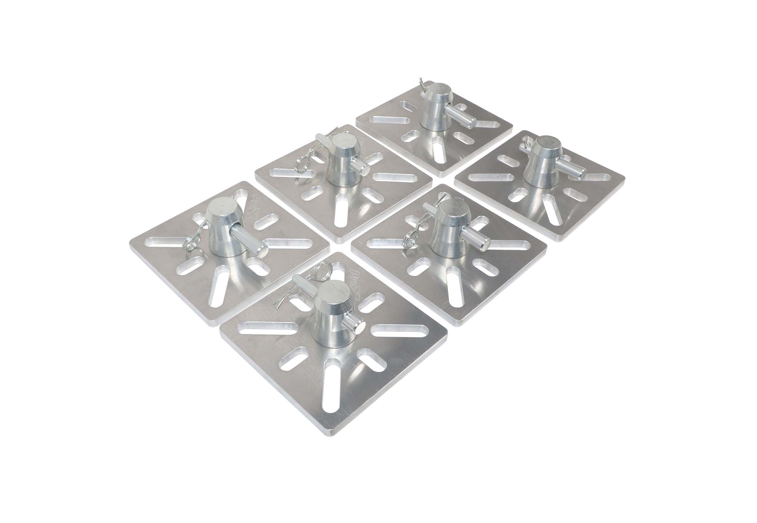 ProX XT-TC5X6, 5-Inch Aluminum Led Panel Plate with Half Conical Coupler - 6 Pcs by ProX Cases