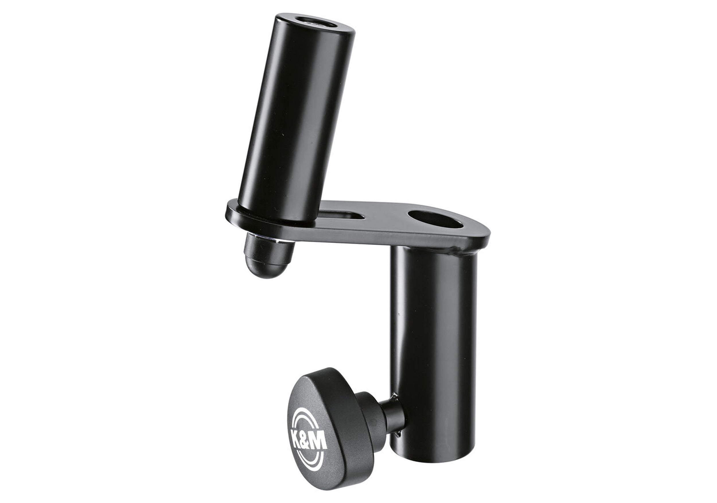 K&M 19671 35mm Tube Speaker Tilt Connector with 15° Incline Angle - Black by K&M