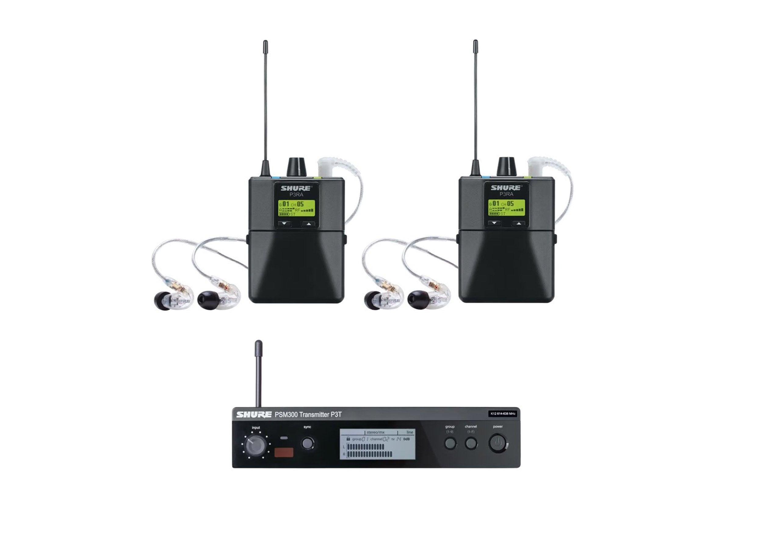 Shure P3TRA215TWP, PSM300 Twin Pack Pro Ideal Monitoring Solution by Shure