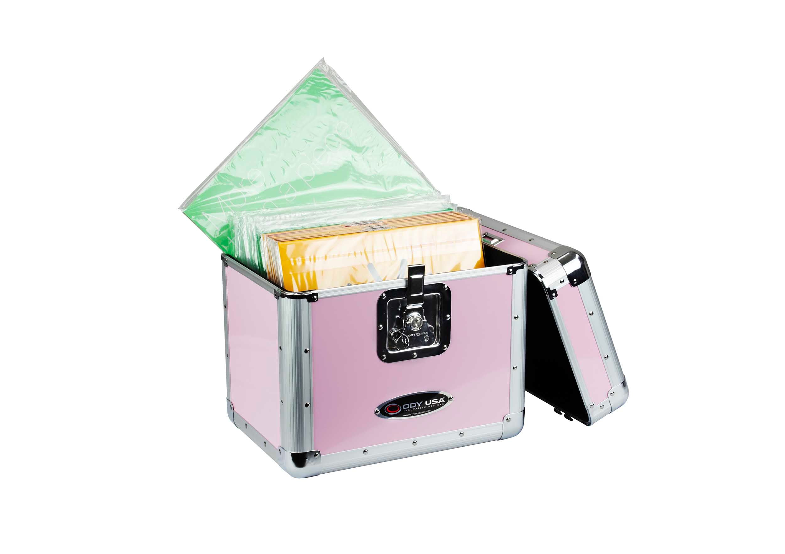 Odyssey KLP1PINK, KROM Series Pink Record / Utility Case for 70 12″ Vinyl Records and LPs by Odyssey