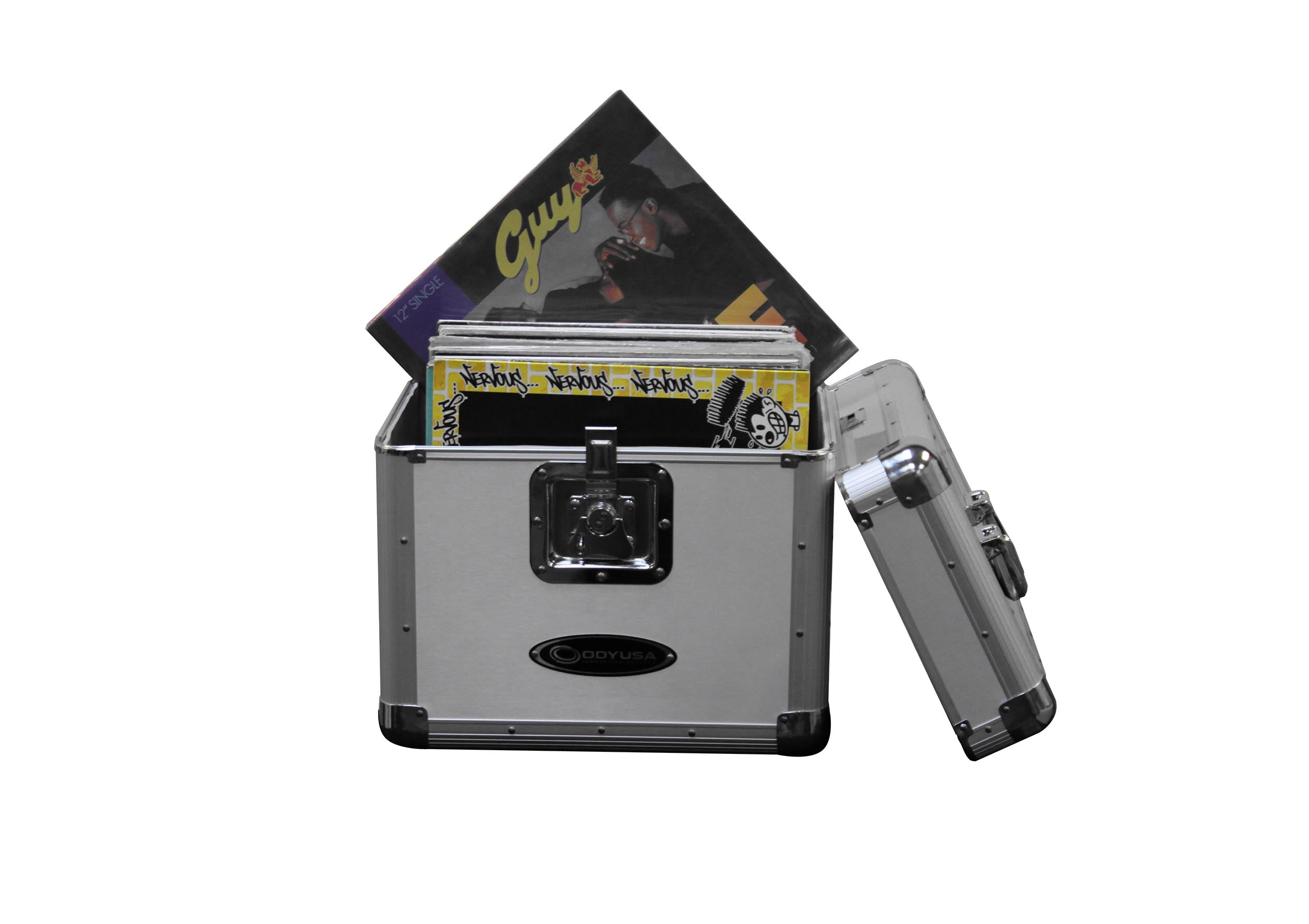 Odyssey KLP1SIL KROM Series Utility Case For 70 LPs and 12-Inch Vinyl Records - Silver by Odyssey
