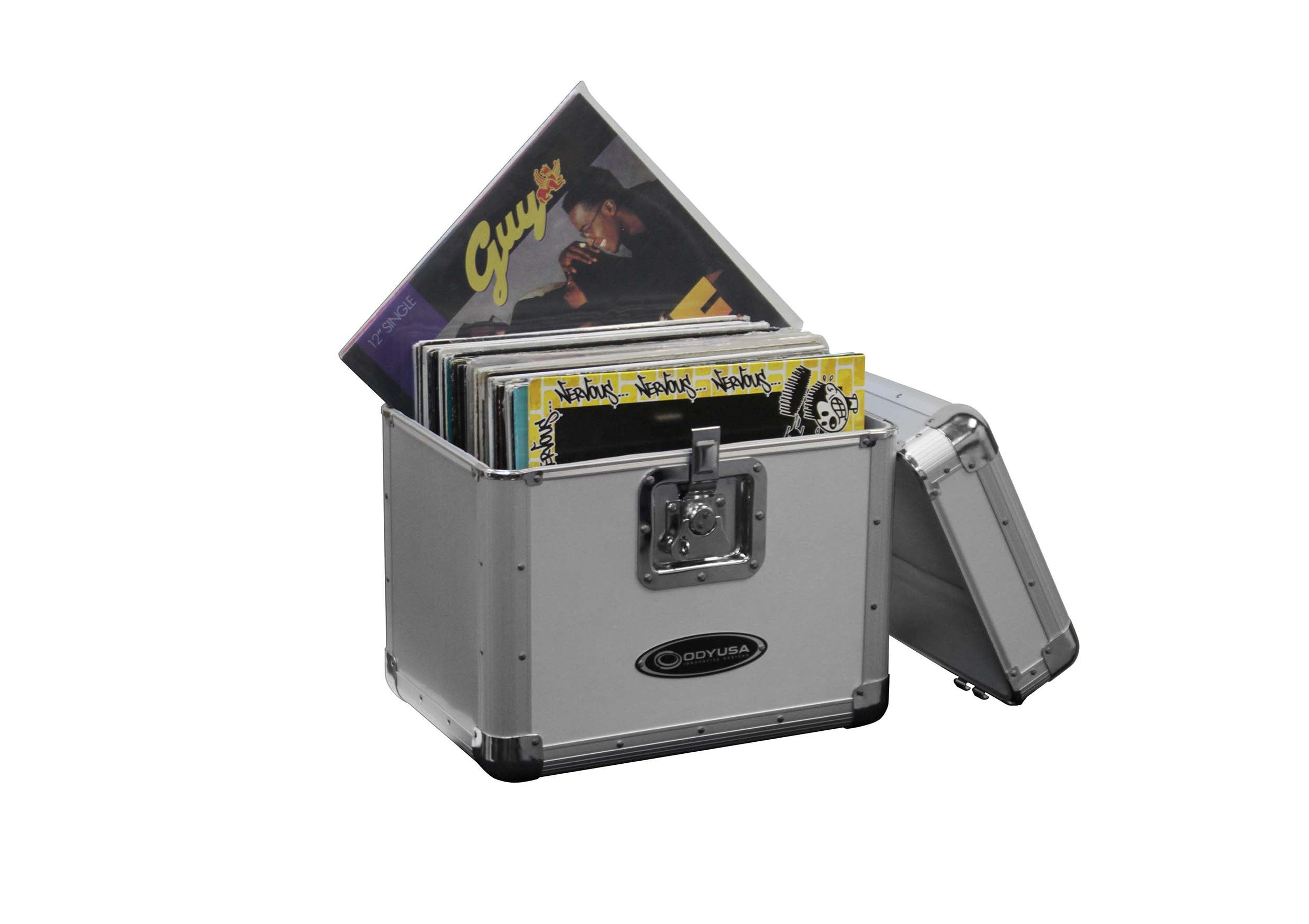 Odyssey KLP1SIL KROM Series Utility Case For 70 LPs and 12-Inch Vinyl Records - Silver by Odyssey