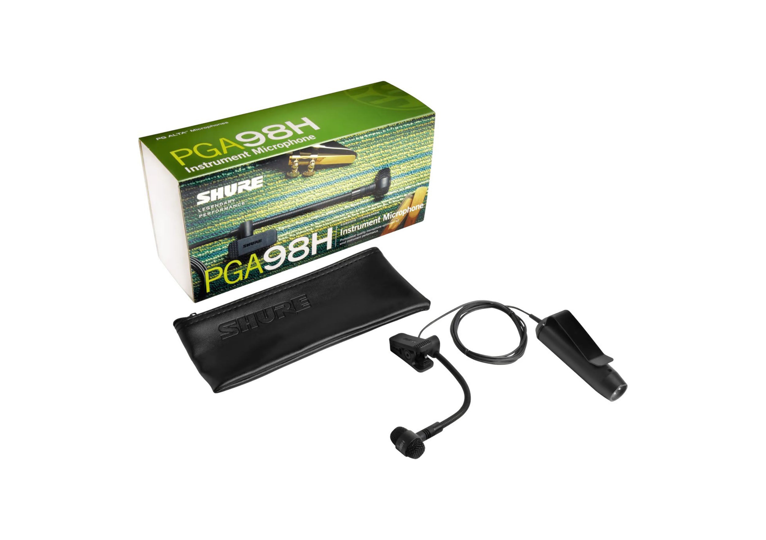 Shure PGA98H-XLR Micrófono de Condensador Cardioide de Cuello de Ganso para Instrumentos - Conector XLR