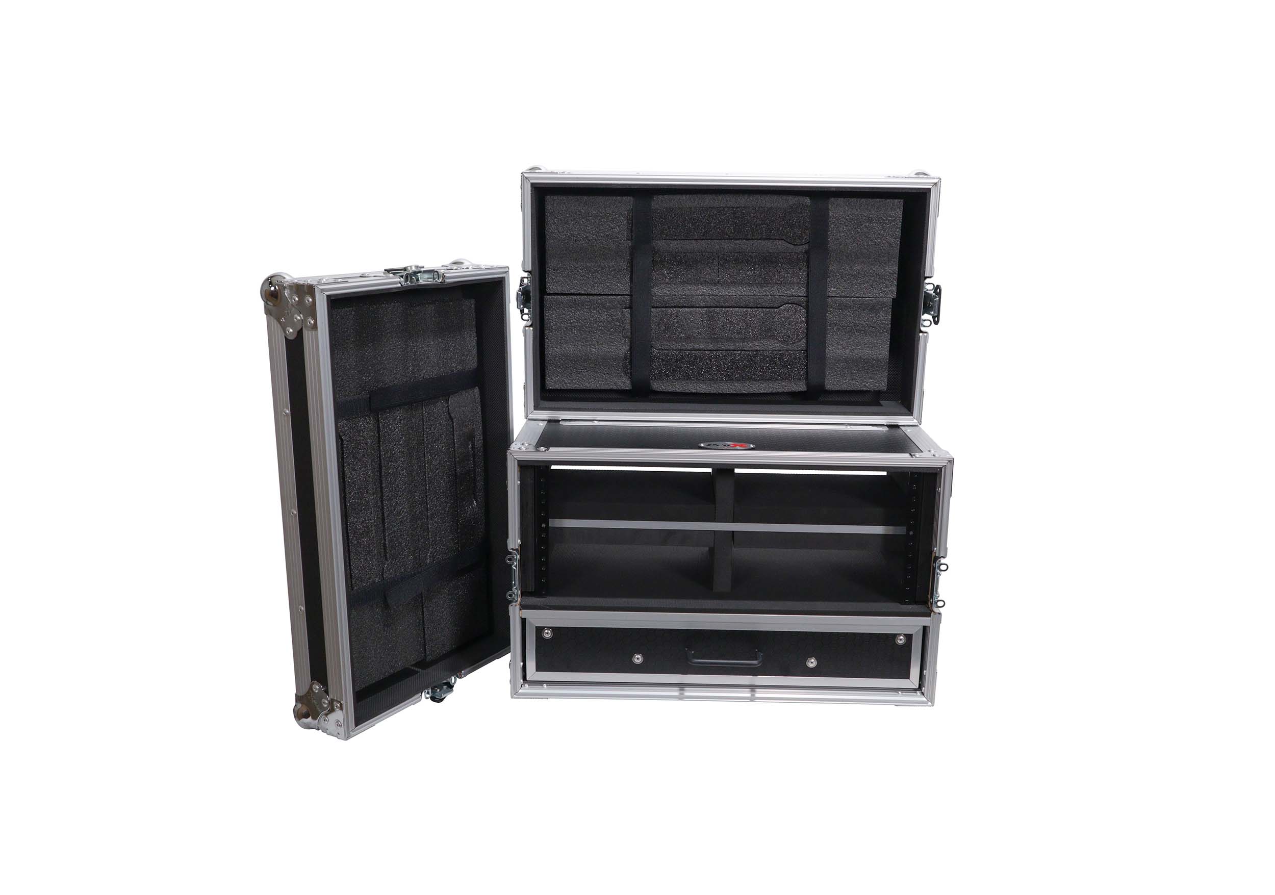 ProX XS-WM4U2DRMK2 12” DJ Flight Rack Case, Deep 4U With 2U Drawer by ProX Cases