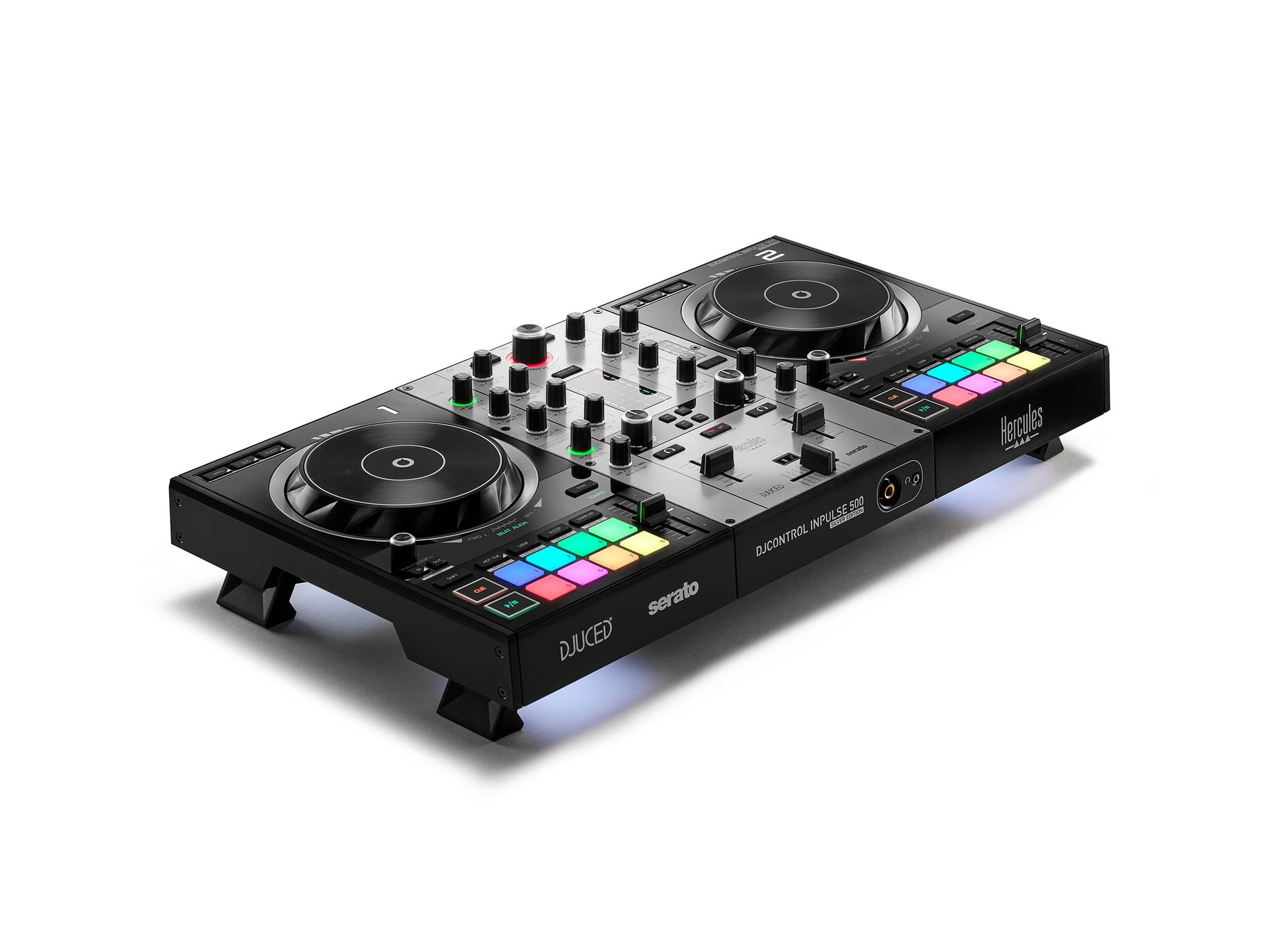 Hercules Inpulse 500 DJ Control with DJUCED Pro License and Serato DJ Lite - Silver by Hercules