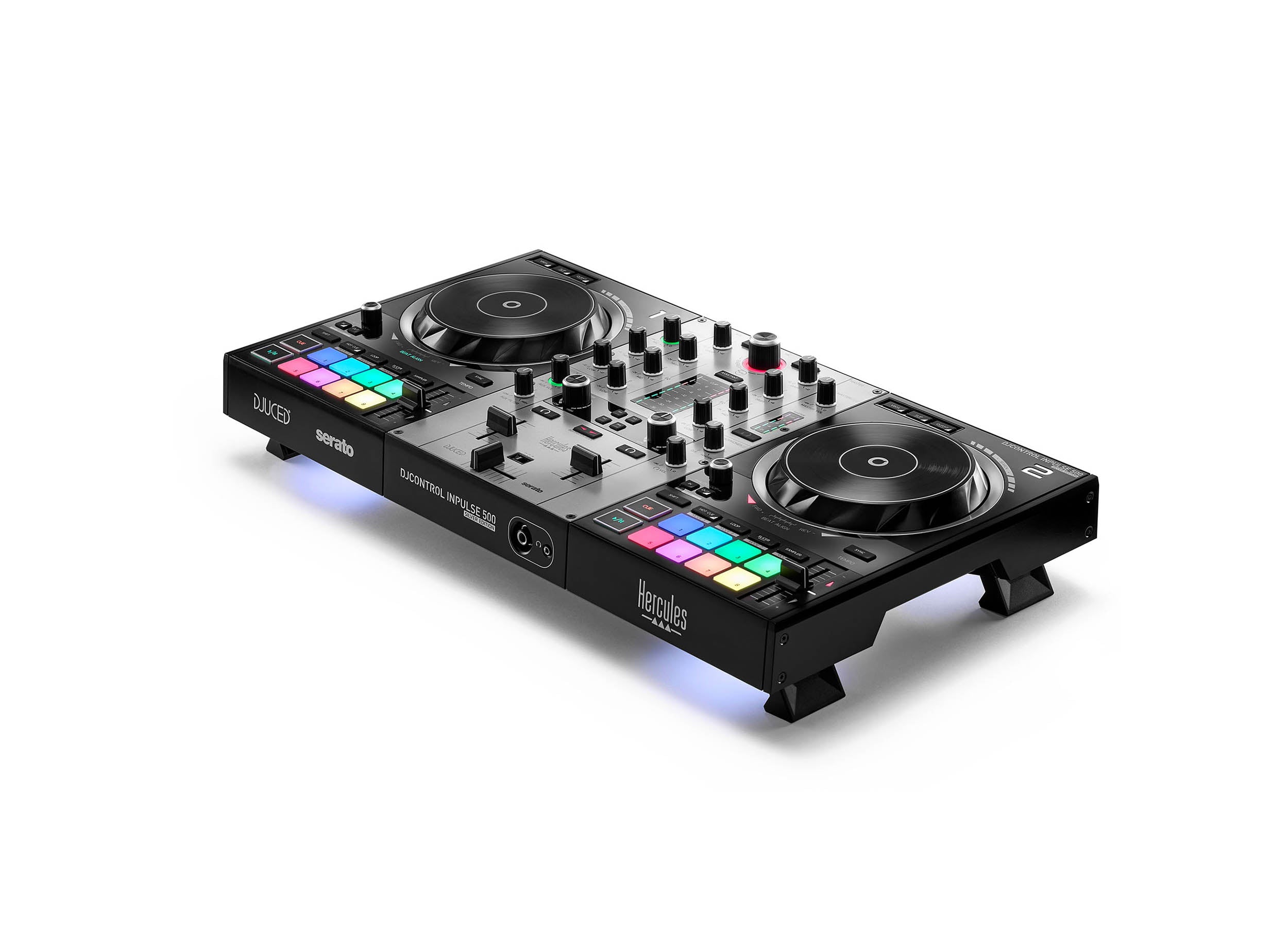 Hercules Inpulse 500 DJ Control with DJUCED Pro License and Serato DJ Lite - Silver by Hercules
