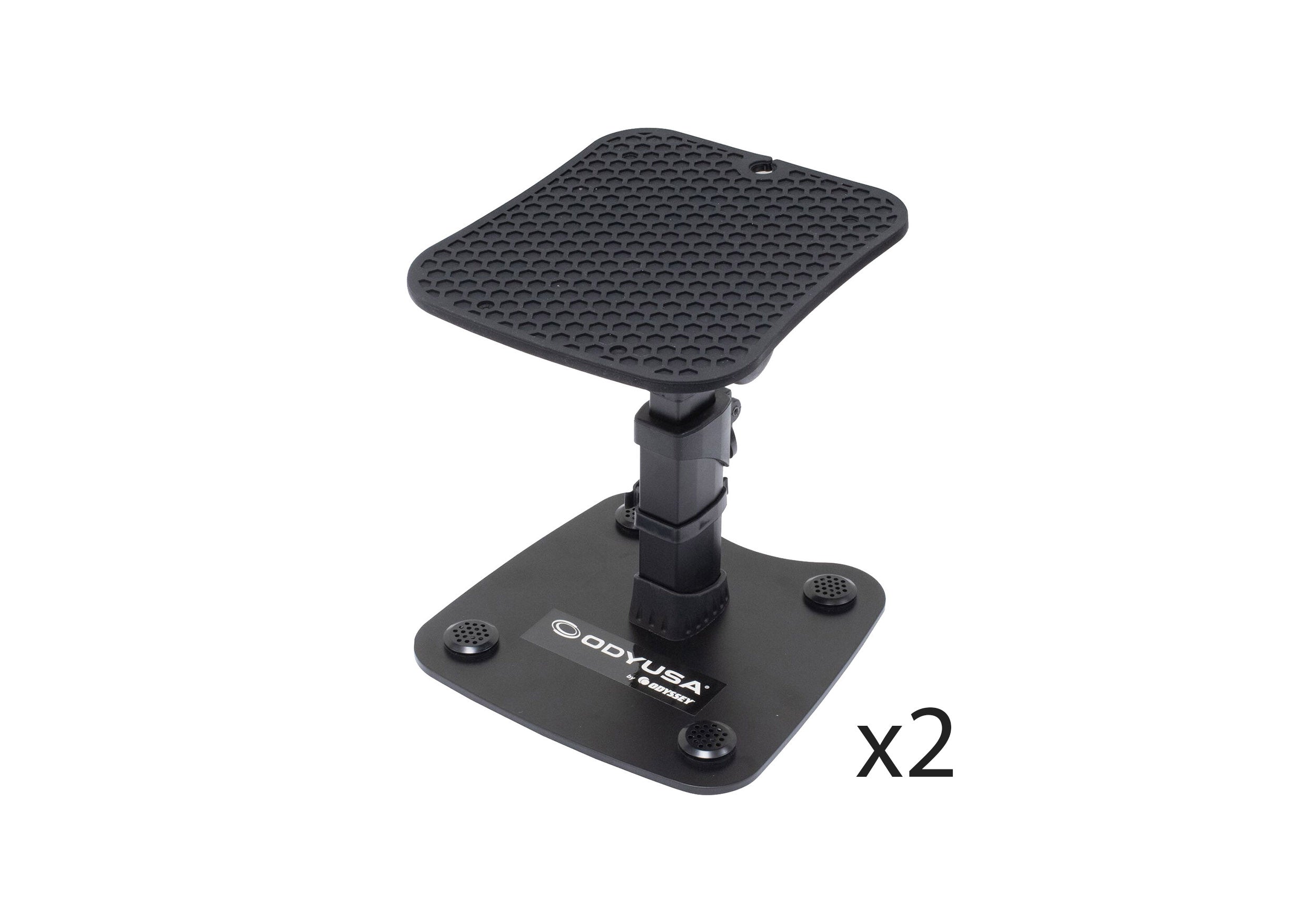 Odyssey ASPKSTANDSMDT Tilt-Able Speaker Stands with Flat Surface Base - Pair by Odyssey