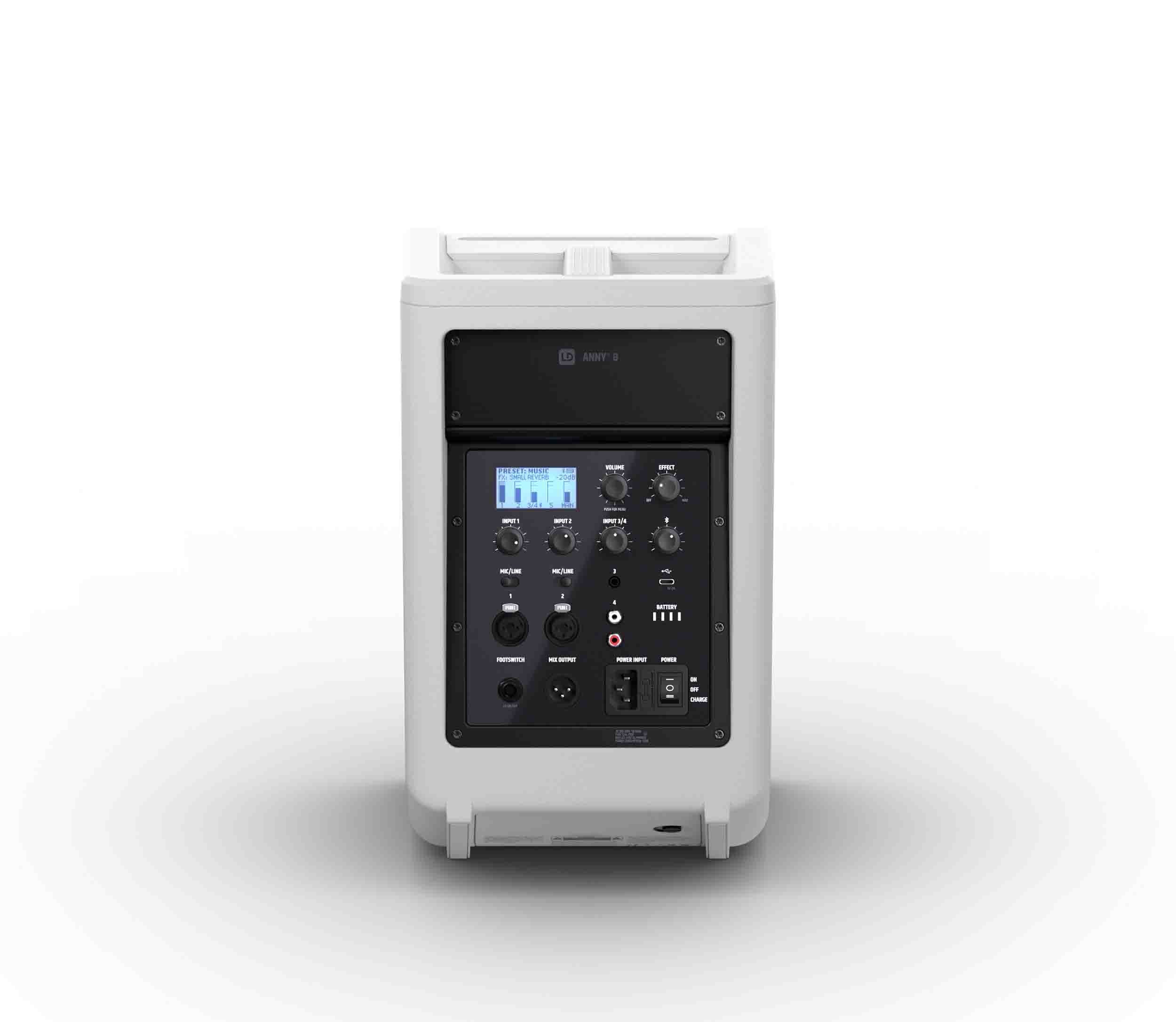 B-Stock: LD Systems LDS-ANNY8W(US) Portable Battery-Powered Bluetooth PA Loudspeaker with Mixer - White by LD Systems