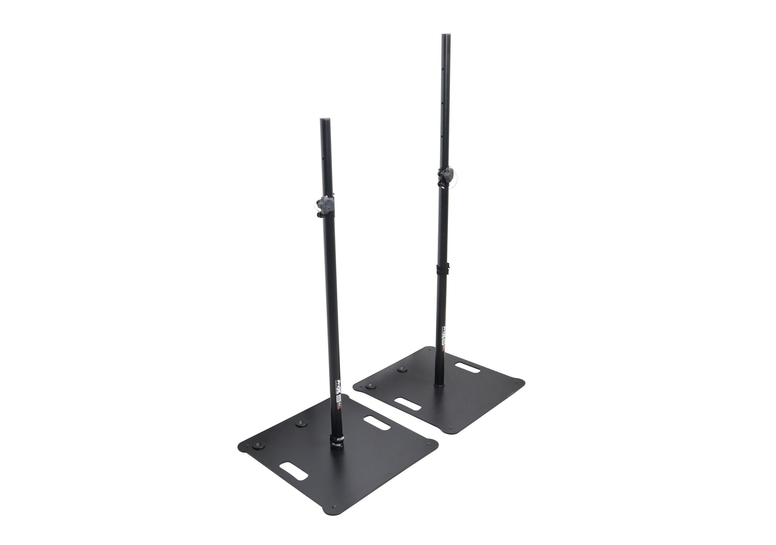 ProX X-POLARIS BL X2 POLARIS Portable Speaker and Lighting Pair Stand Kit with Square Base Plate, Adjustable Pole, Carry Bags - Black Finish by ProX Cases