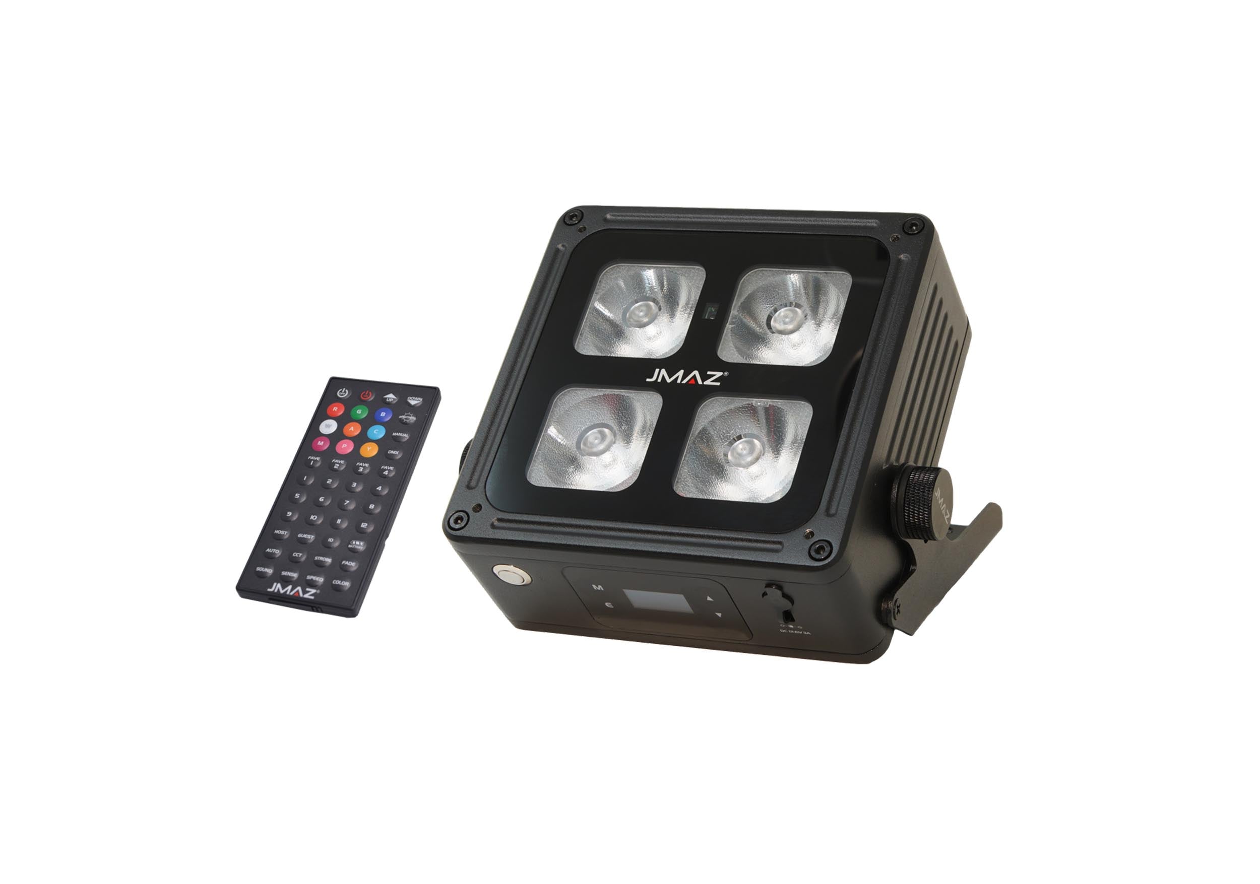 JMAZ MAD PAR 4IP 6PK, 4 x 12W RGBWA+UV Battery Powered Outdoor Uplight Kit by JMAZ