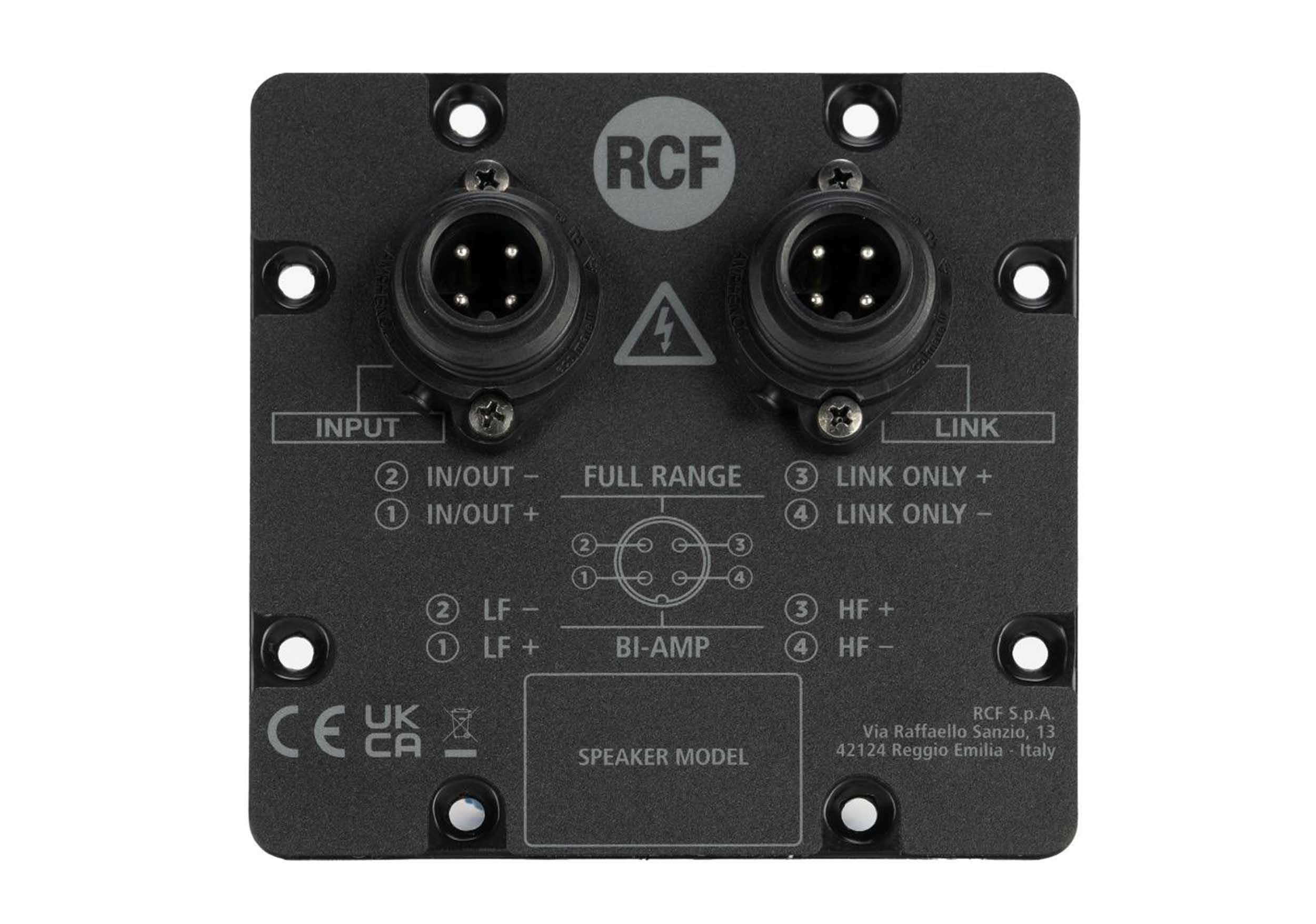 RCF AC-PNL-I/O-AMPHENOL Optional IP67 Panel for Installed Sound Speakers by RCF