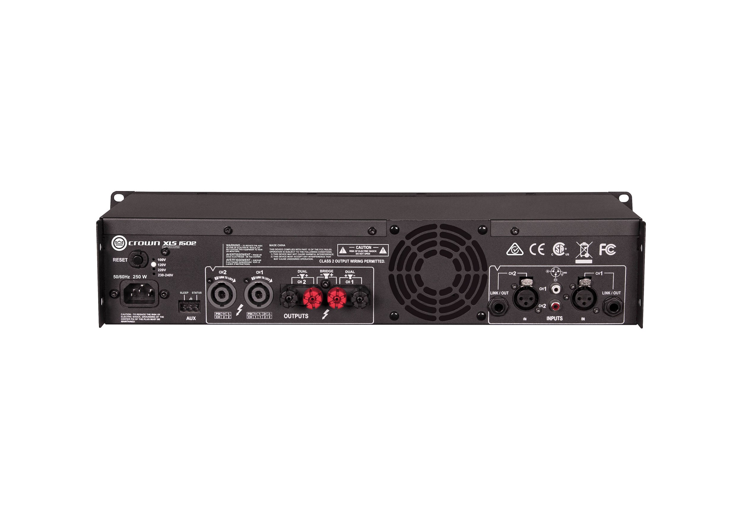 Crown XLS1502, 2-Channel Power Amplifier - 525W by Crown