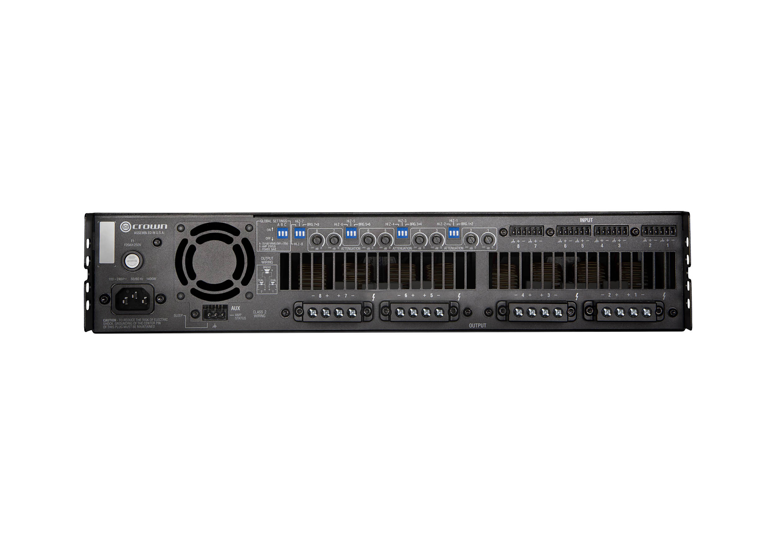Crown Audio DCI8X300, 8-Channel DriveCore Install Analog Series Amplifier - 3 x 800 Watt by Crown