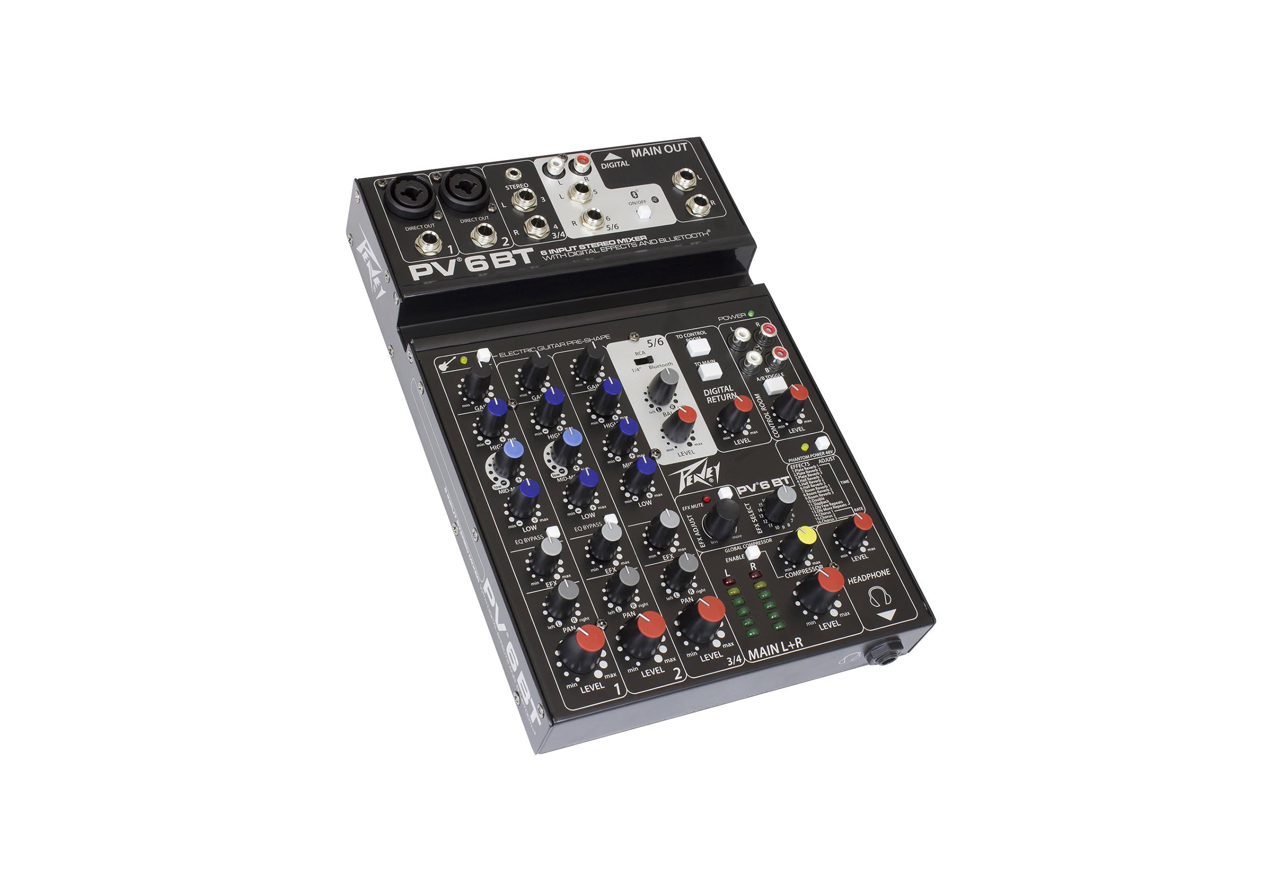 Peavey PV 6 BT Compact Mixer 6 Channel with Bluetooth by Peavey