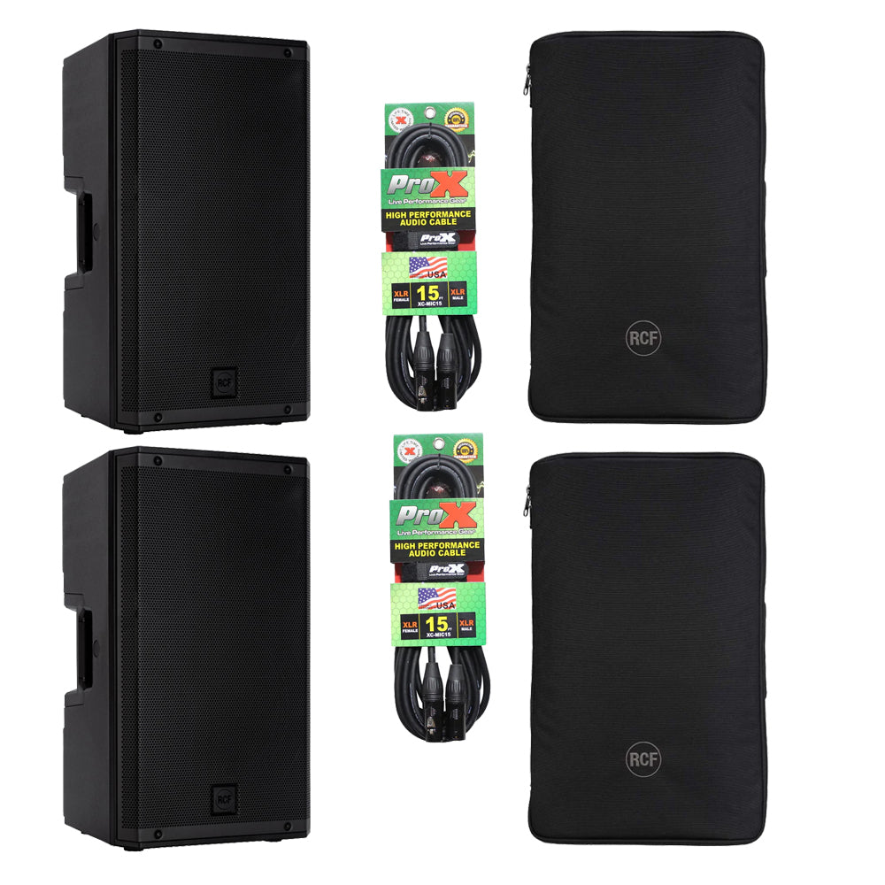 RCF ART-932A Speaker Package Including Protective Cover and Microphone Cable by RCF