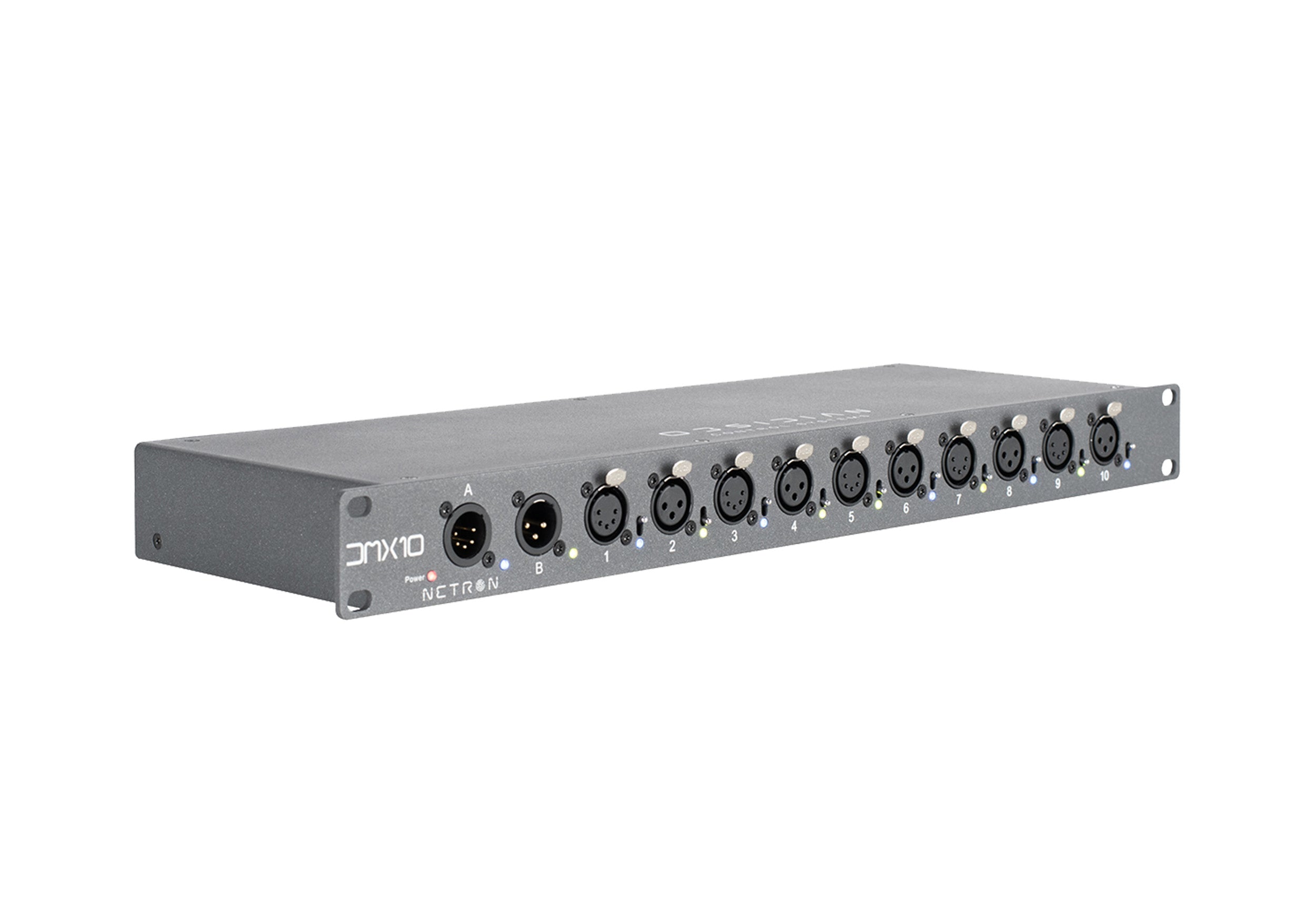 Elation DMX10-53 Rackmount 10-Port DMX Splitter - 5 and 3 Pin by Elation