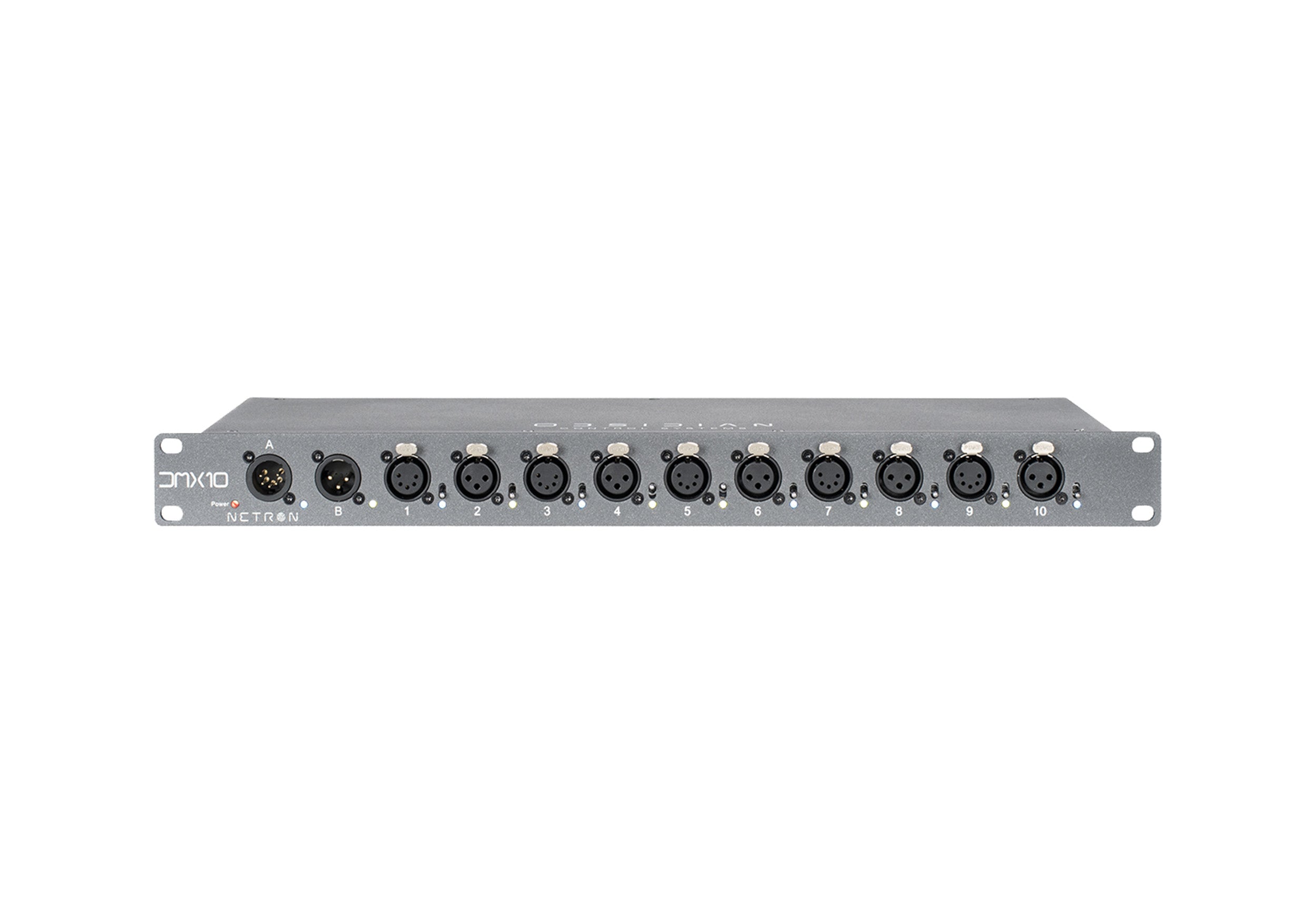 Elation DMX10-53 Rackmount 10-Port DMX Splitter - 5 and 3 Pin by Elation