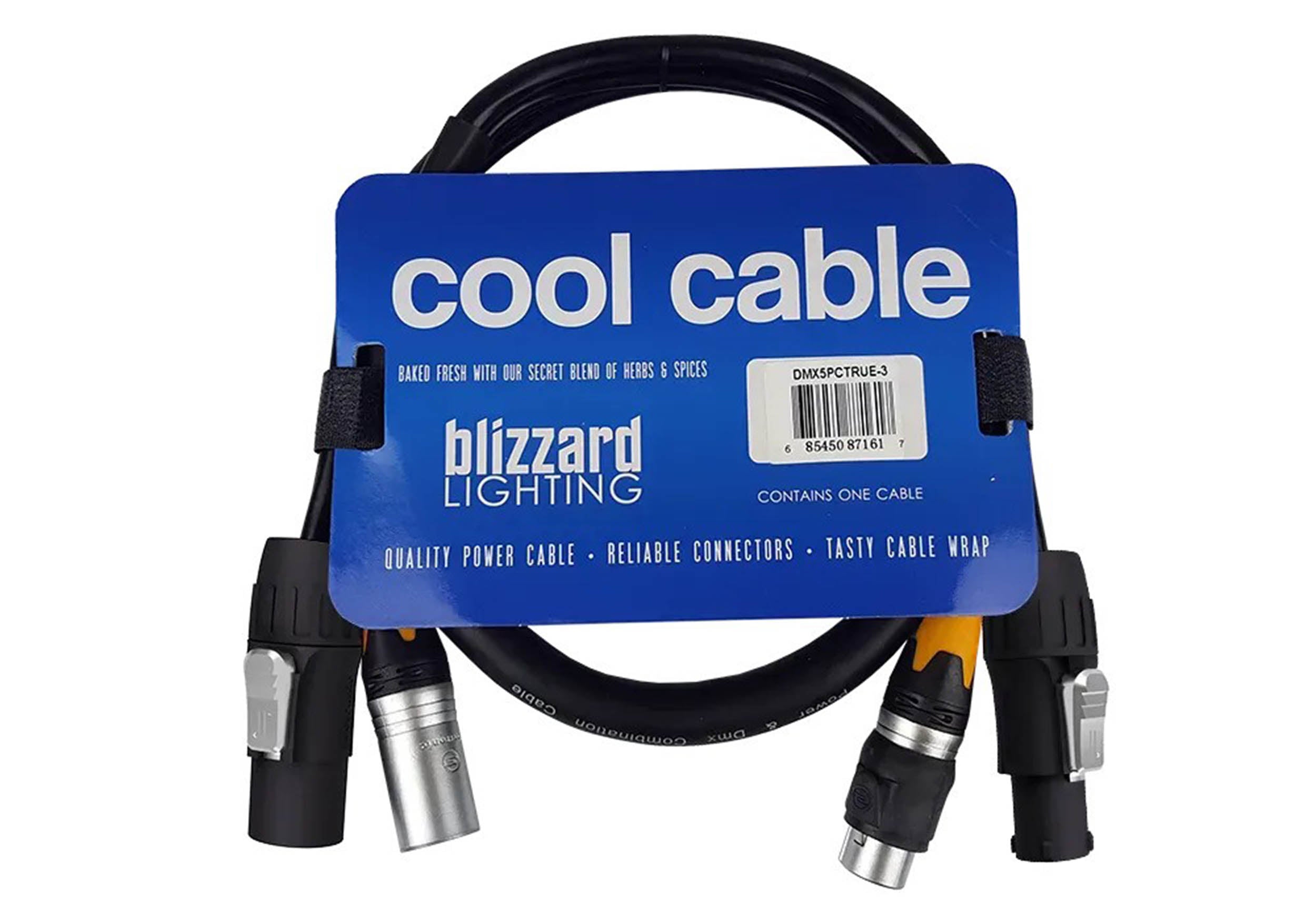 Blizzard IP Rated 5-Pin DMX + TRUE1 Compatible Combo Cable - 10 Ft by BLIZZARD LIGHTING