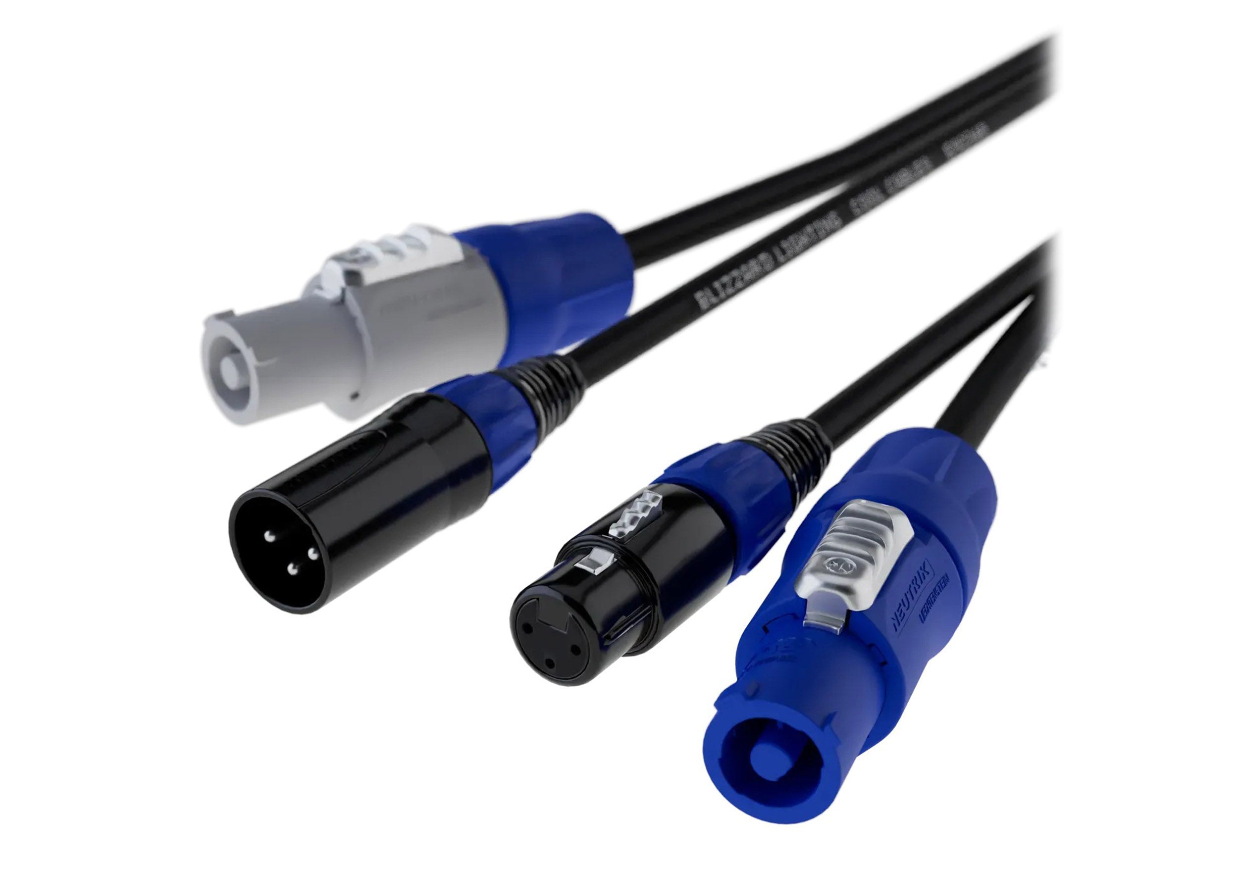 Blizzard DMXPC 3-Pin DMX Plus PowerCON Compatible Combo Cable - 25 Ft by BLIZZARD LIGHTING