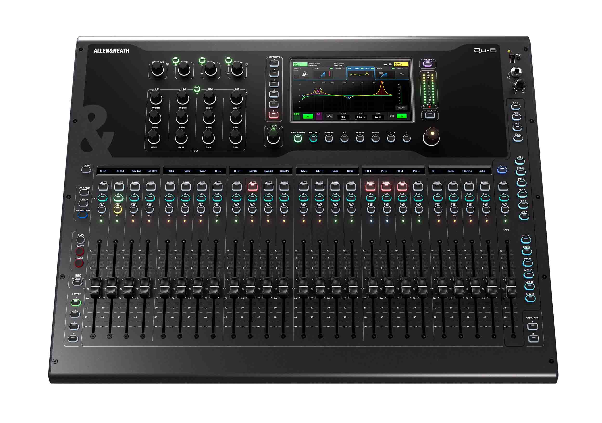 Allen & Heath Qu-6/Qu-6D Digital Mixer 38 input / 24 output - 96kHz XCVI Core by ALLEN & HEATH