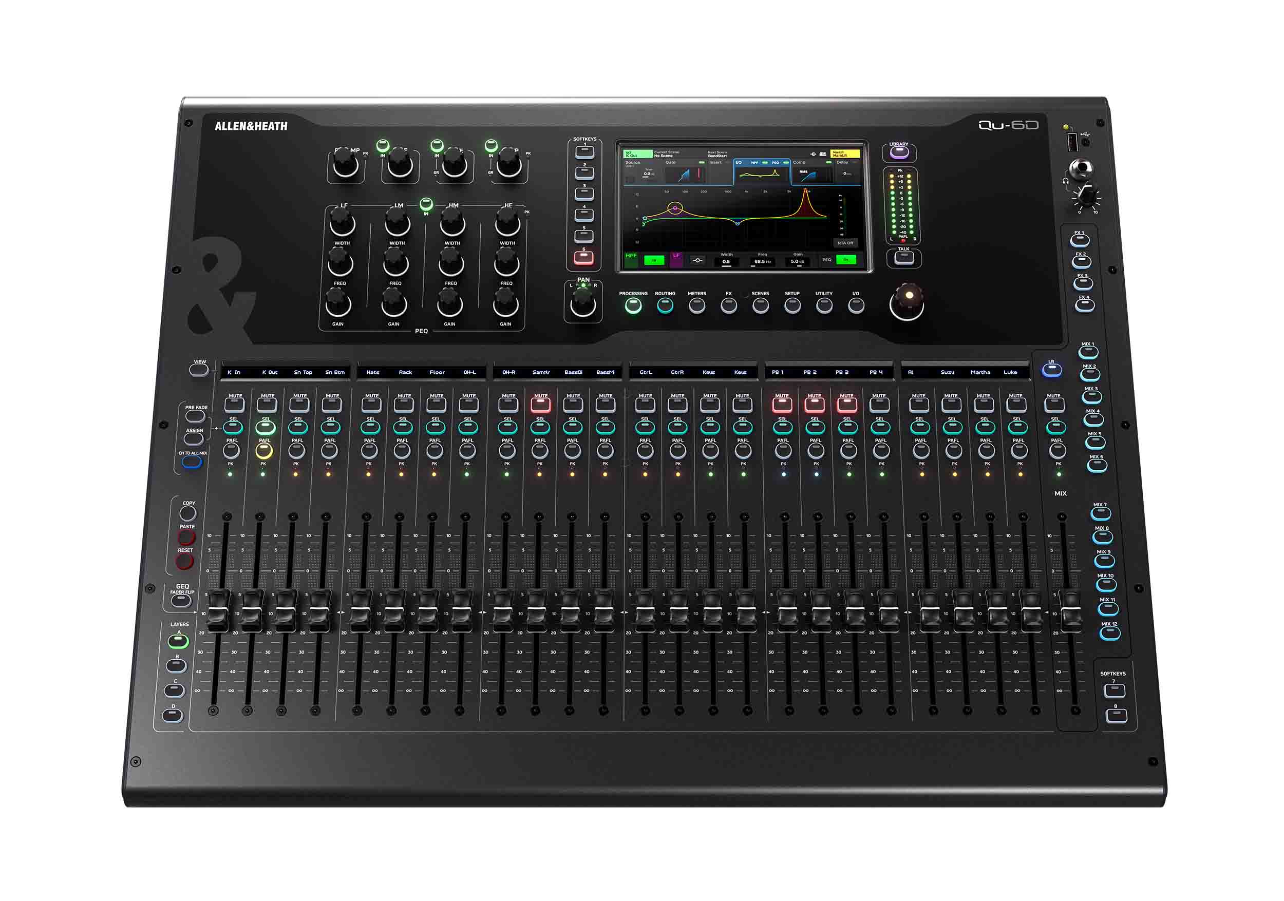 Allen & Heath Qu-6/Qu-6D Digital Mixer 38 input / 24 output - 96kHz XCVI Core by ALLEN & HEATH