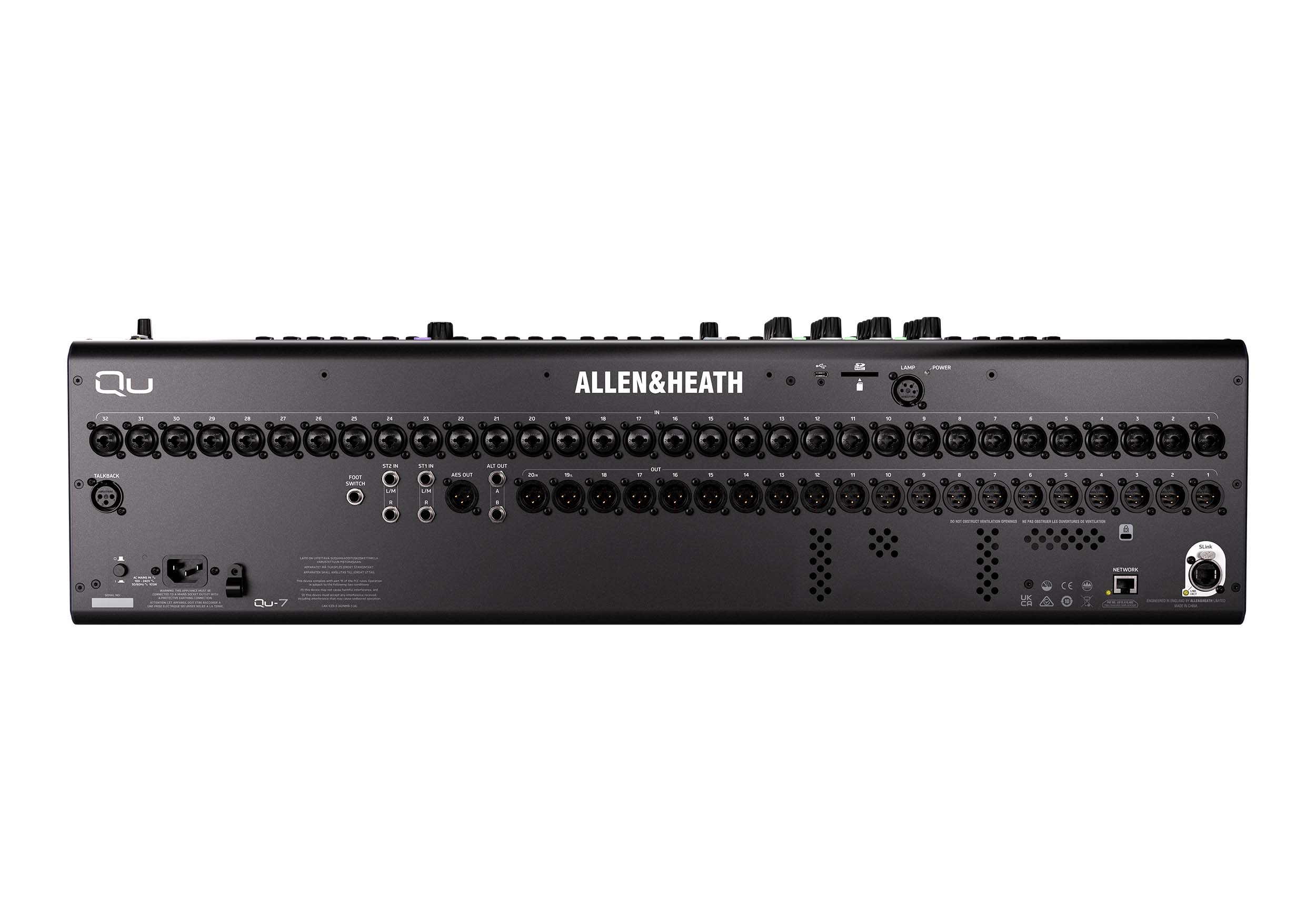 Allen & Heath Qu-7/Qu-7D Digital Mixer 38 Input / 24 output - 96kHz XCVI Core by ALLEN & HEATH