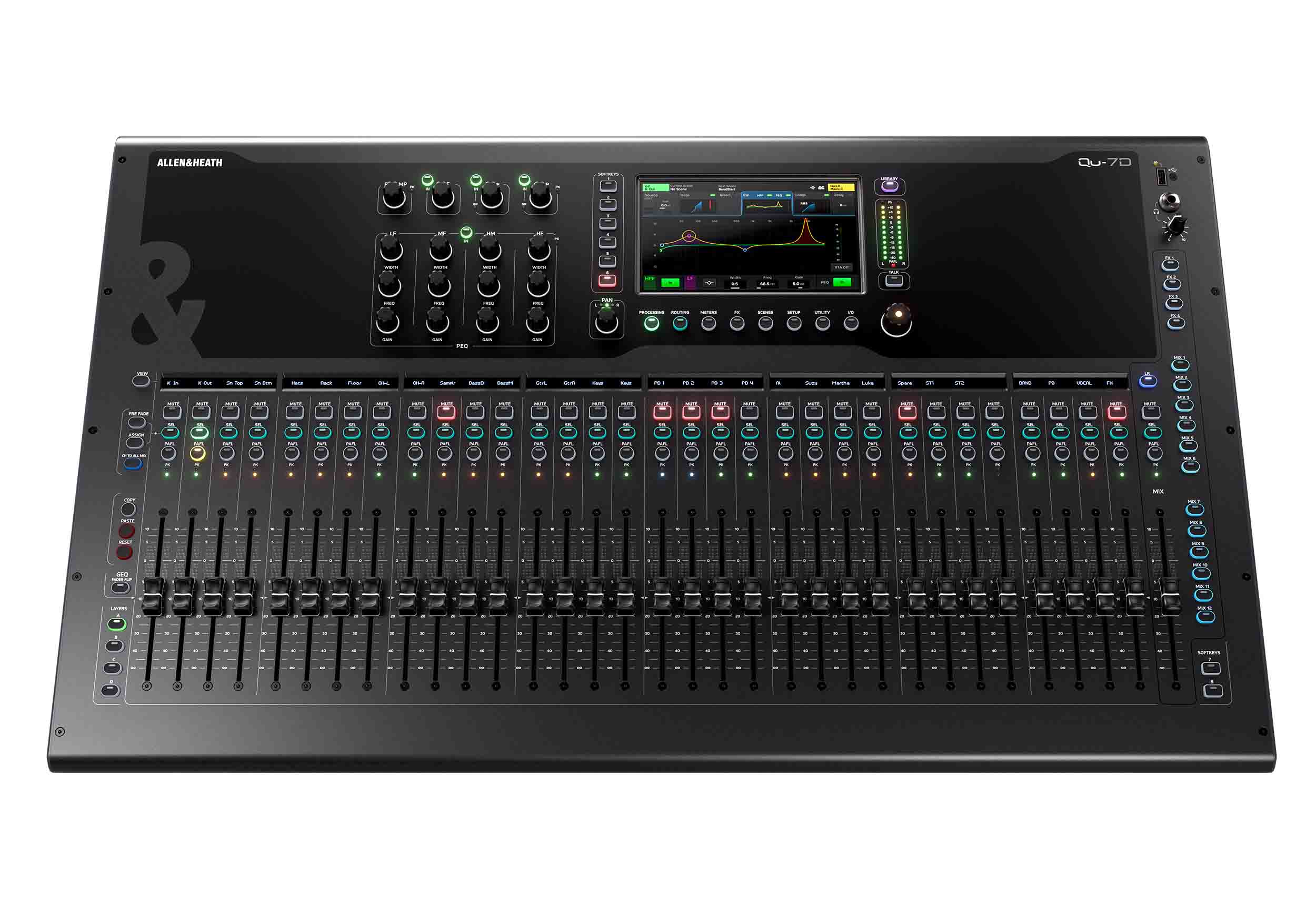 Allen & Heath Qu-7/Qu-7D Digital Mixer 38 Input / 24 output - 96kHz XCVI Core by ALLEN & HEATH