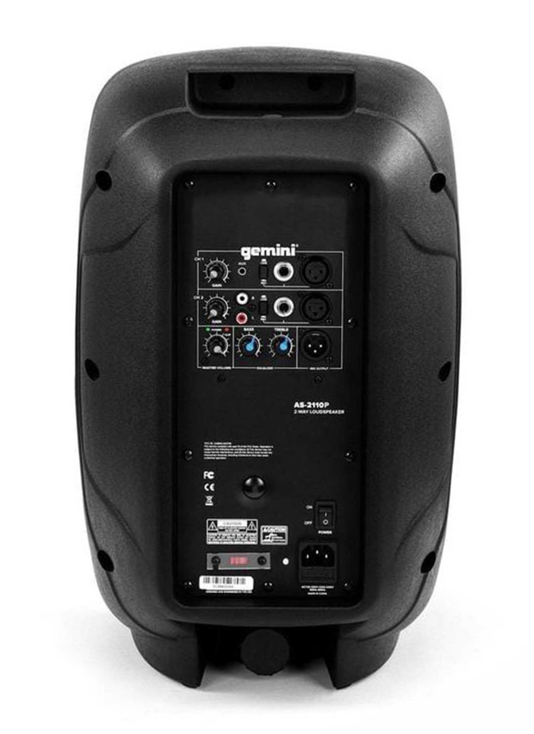 B-Stock: Gemini Sound AS-2110P, 1000 Watt Active 10-Inch Loudspeaker by Gemini Sound