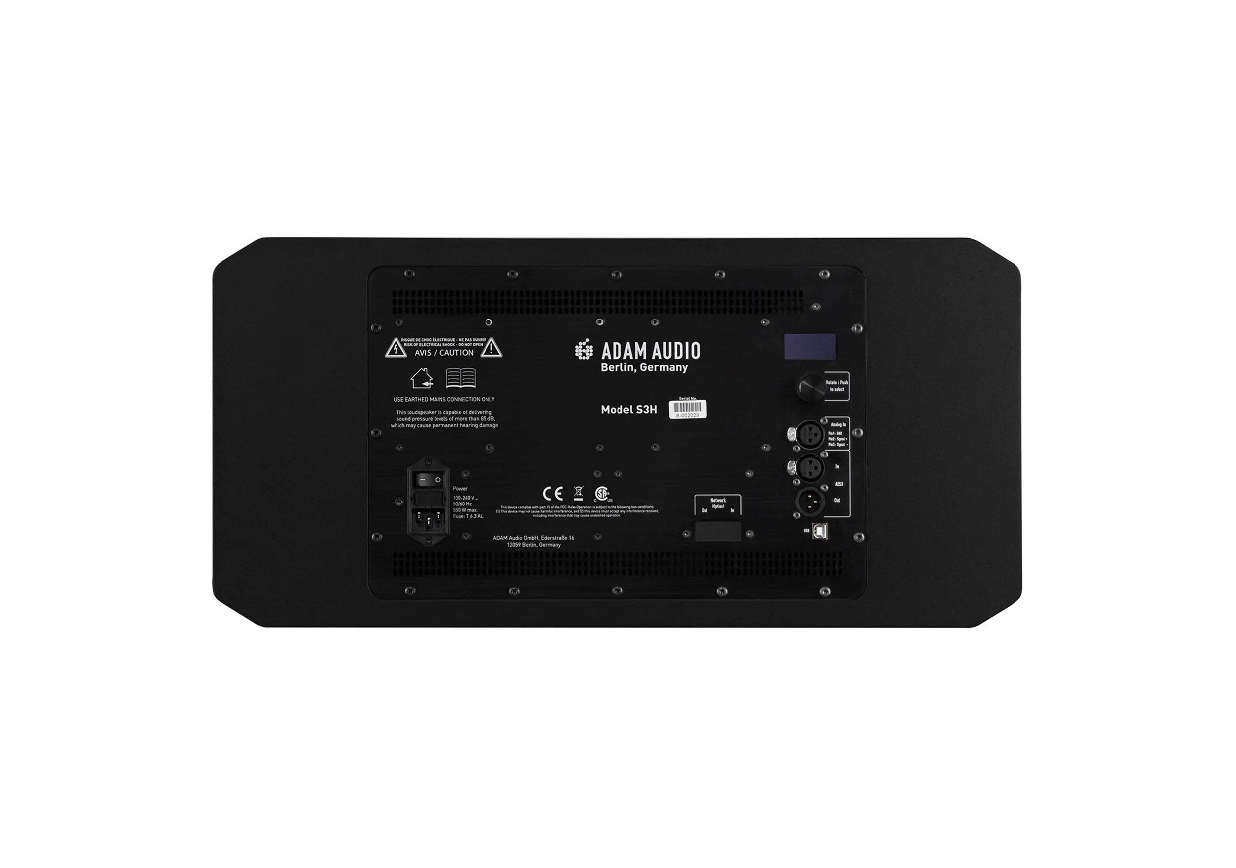 Adam Audio S3H Single Horizontal 2x7" Active 3-Way Midfield Studio Monitor by ADAM Audio