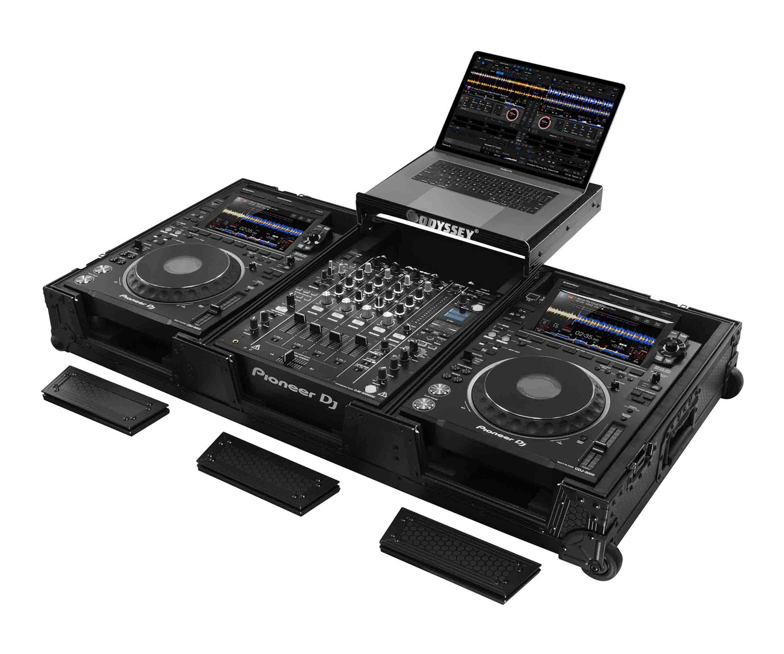 B-Stock: Odyssey 810141 Industrial Board Glide Style DJ Case for 12" DJ Mixers and Two Pioneer CDJ-3000 DJ Multi Players by Odyssey